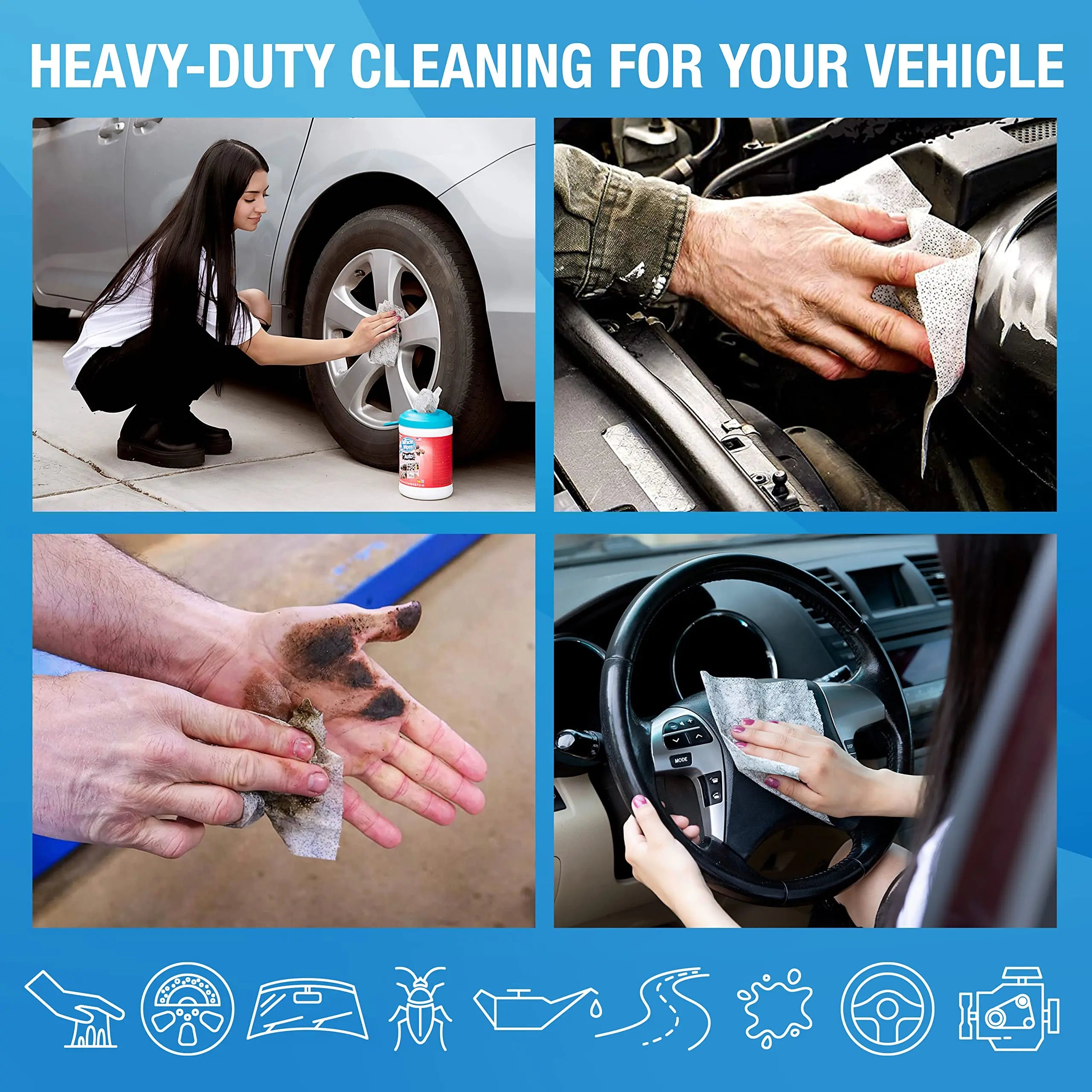 MiracleWipes for Automotive, All Purpose Cleaning Wipes for Hands, Auto Interior, Exterior MiracleWipes Au supplements