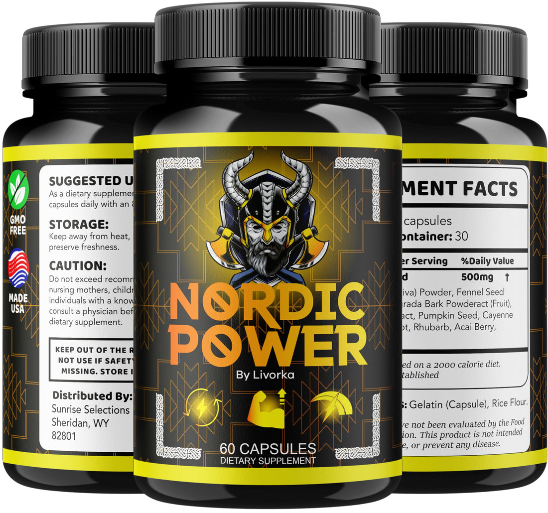 (3 Pack) Nordic Power Capsules - Official Nordic Power for Men, Advanced Formula Nordic Power Pills for Men, All Natural Premium Supplement Support Nordic Power Review, 180 Capsules for 3 Months LIVORKA Au supplements