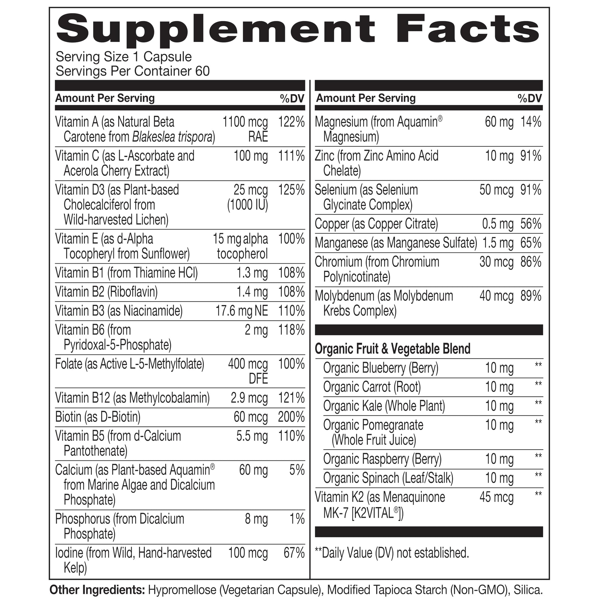 NATURELO Mens Multivitamins for Men 50+ - One Daily Multivitamin for Men with Vitamins, Minerals & Organic Whole Foods, Boost Energy & Health, Non-GMO, 60 Vegetarian Capsules NATURELO Au supplements