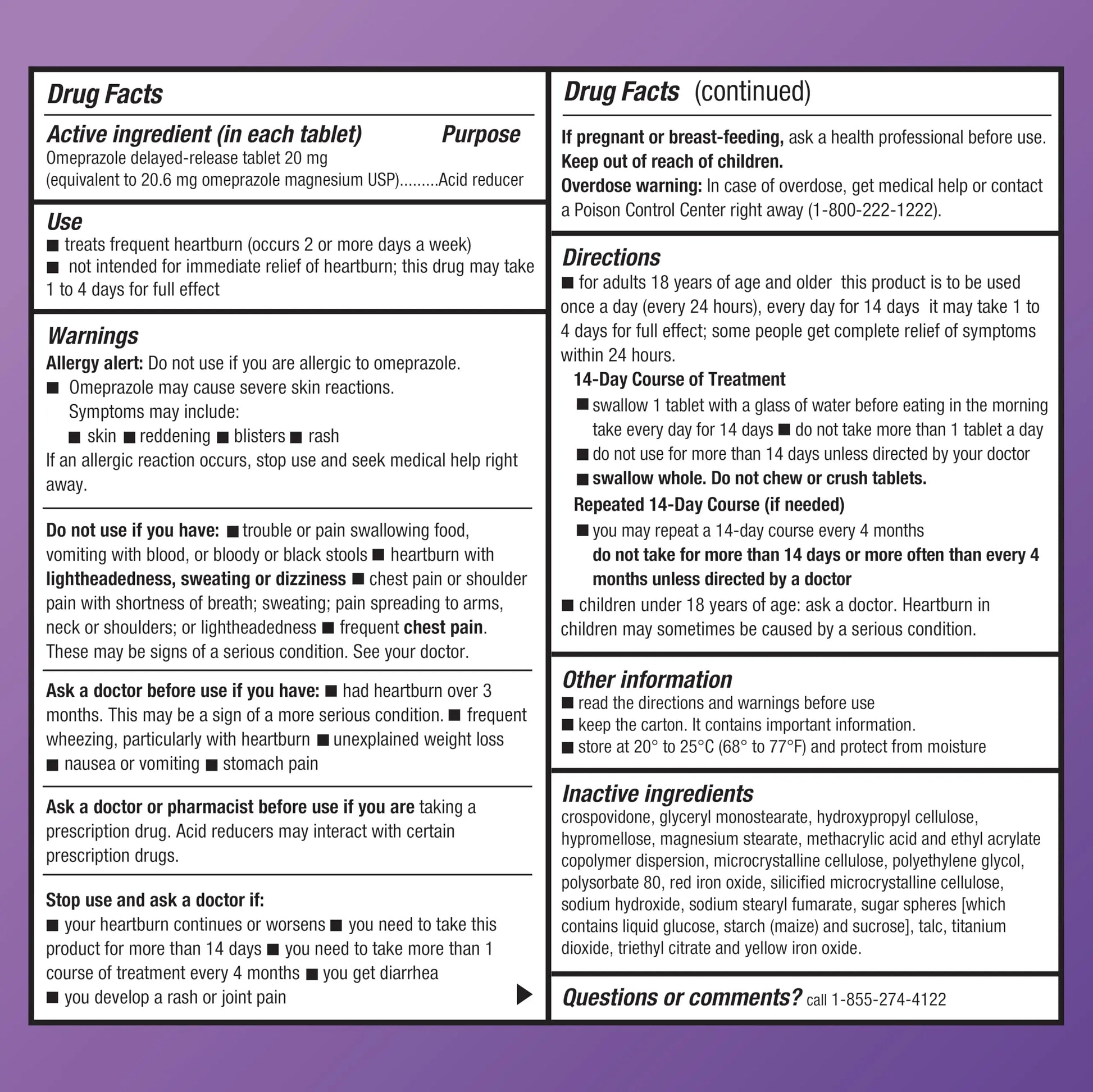 Amazon Basic Care Omeprazole Delayed Release Tablets 20 mg, Acid Reducer, treats frequent heartburn,, Cream, Regular, 42 Count (Pack of 1), 42 Count, Amazon Basic Care Au supplements