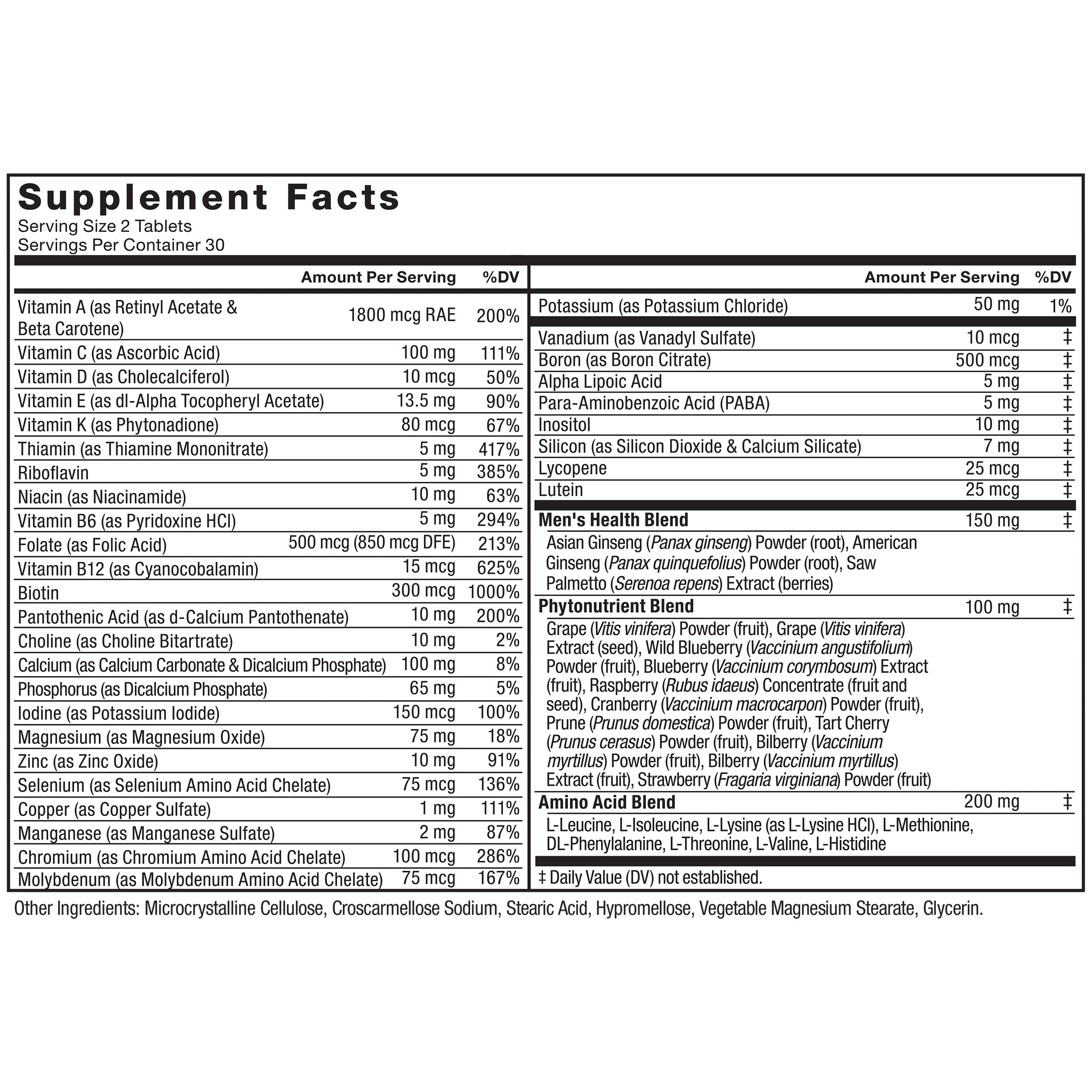 Force Factor Men’s Multivitamins, Multivitamin for Men Plus Amino Acids Supplement with 27 Vitamins and Minerals, and Phytonutrients to Support Energy, and Immunity, 60 Tablets Force Factor Au supplements