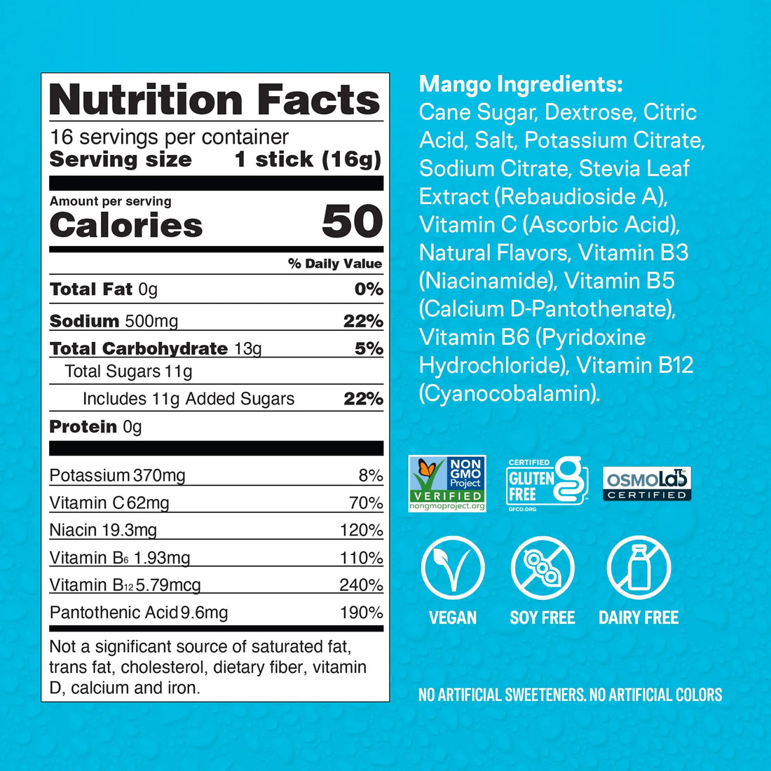 Liquid I.V.® Hydration Multiplier - Mango | Electrolyte Powder Drink Mix | 1 Pack (16 Servings) Liquid I.V. Au supplements