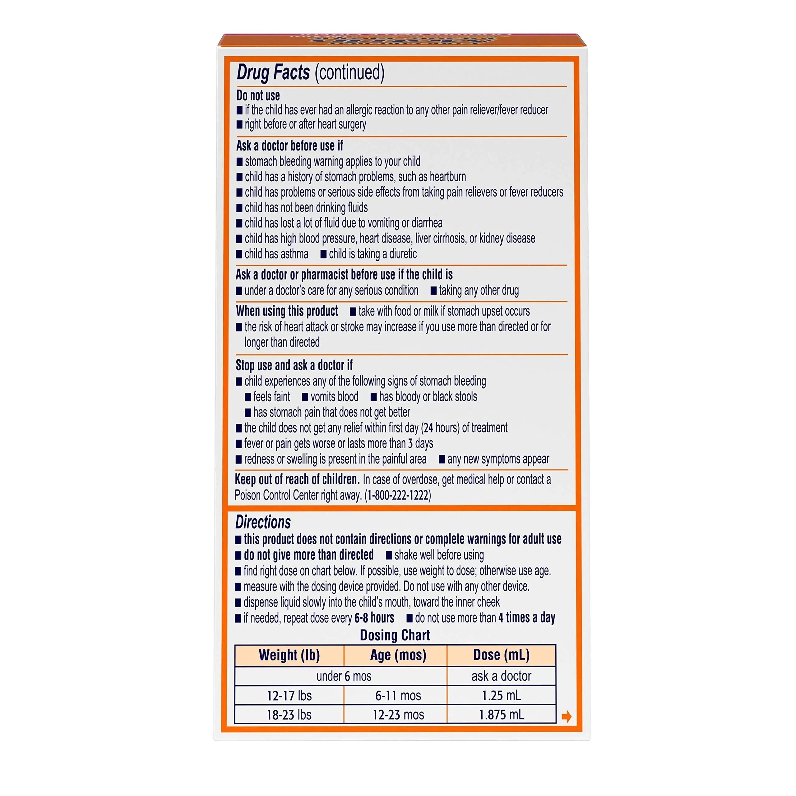 Concentrated Motrin Aspirin, 0.5 Fluid Ounce Motrin Au supplements