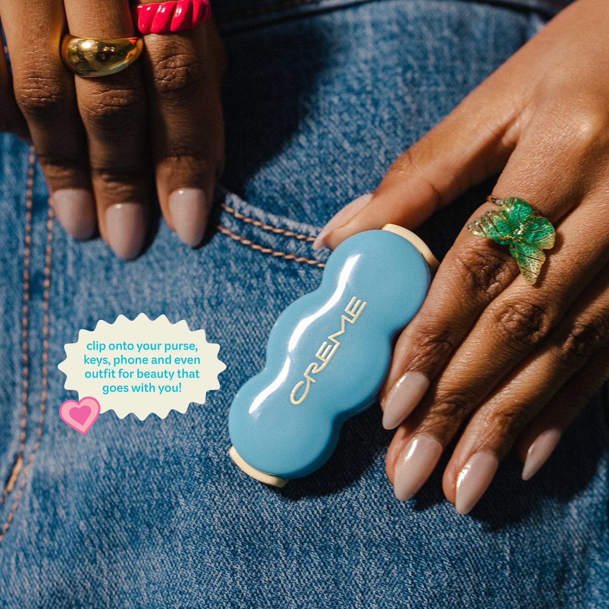 The Crème Shop Shimmer Pop Clip-On Lip Gloss | Korean Makeup, Cute Clip Accessory, Hydrating, Non-Sticky, Shea Butter, Hyaluronic Acid, Vitamine E- Nude Orbit The Crème Shop Au supplements