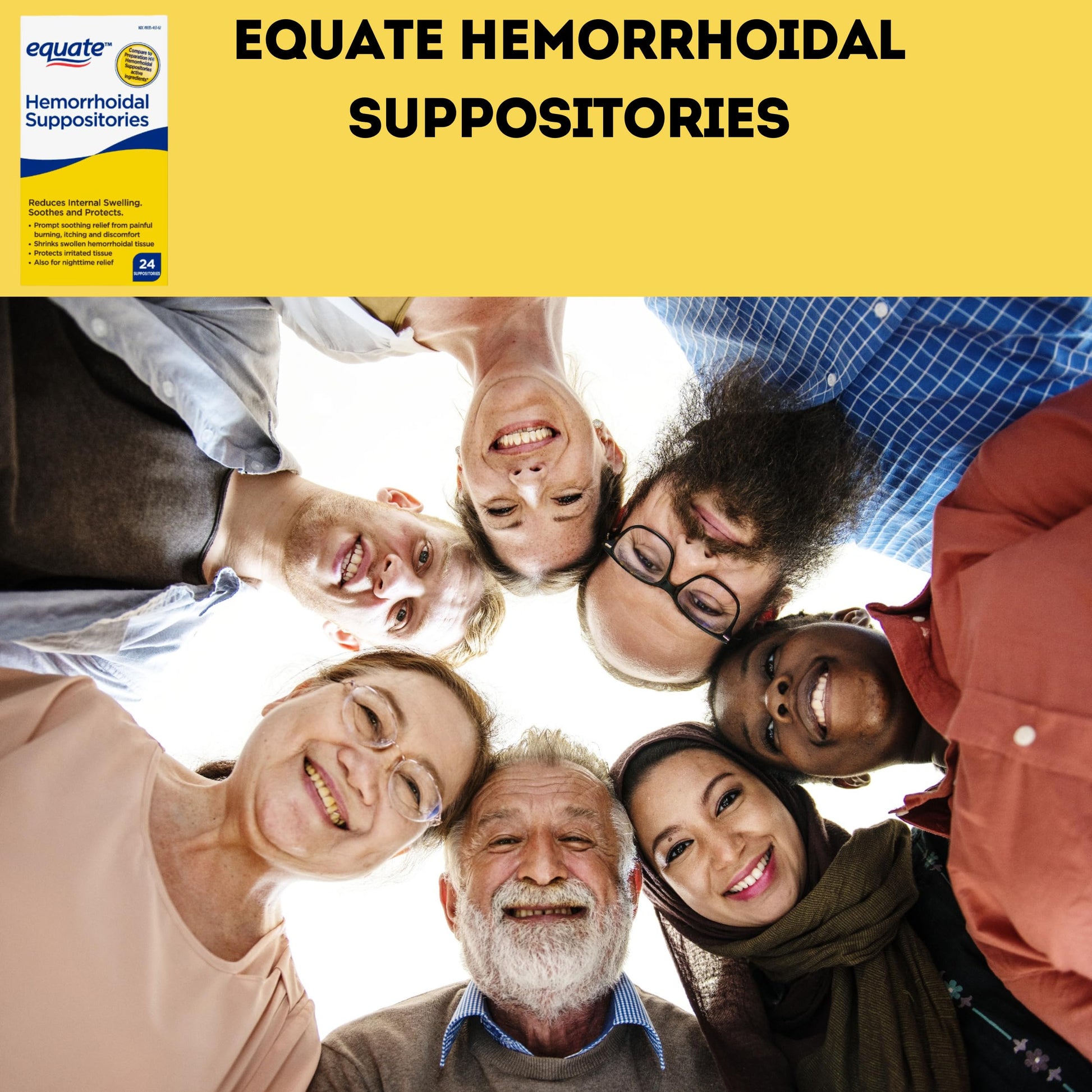 Equate Hemorrhoidal Suppositories 24 Ct Pack of 01 24 Total + me Gusta Sticker ME GUSTA SHOP Au supplements