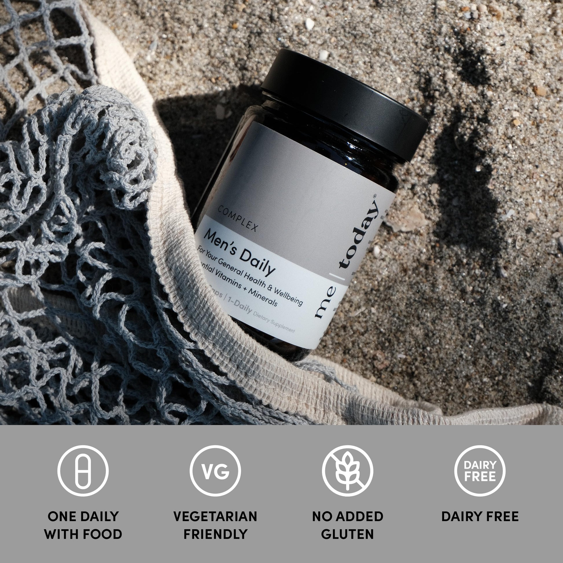 me today Multivitamin for Men, Mineral Supplements with 27 Vitamins, Minerals and Herbs, Including D, C, A, B, Biotin and Zinc, Vegetarian | General Health Supplements | 60 Capsules me today Au supplements