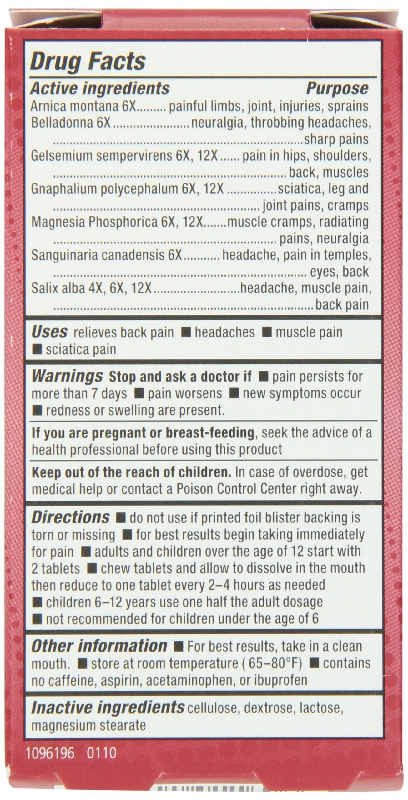 Natrabio Pain Relief Tablets, 60 Count NatraBio Au supplements