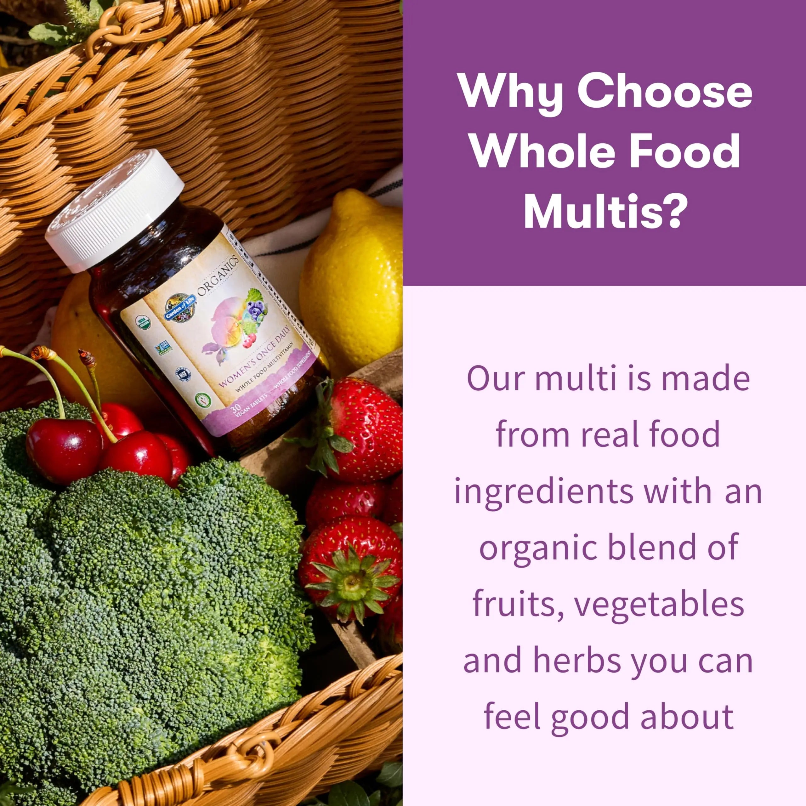 Garden of Life Organics Multivitamin for Women - Women's Once Daily Multi - Whole Food Multi with Iron, Biotin, Vegan Organic Womens Multivitamin Garden of Life Au supplements