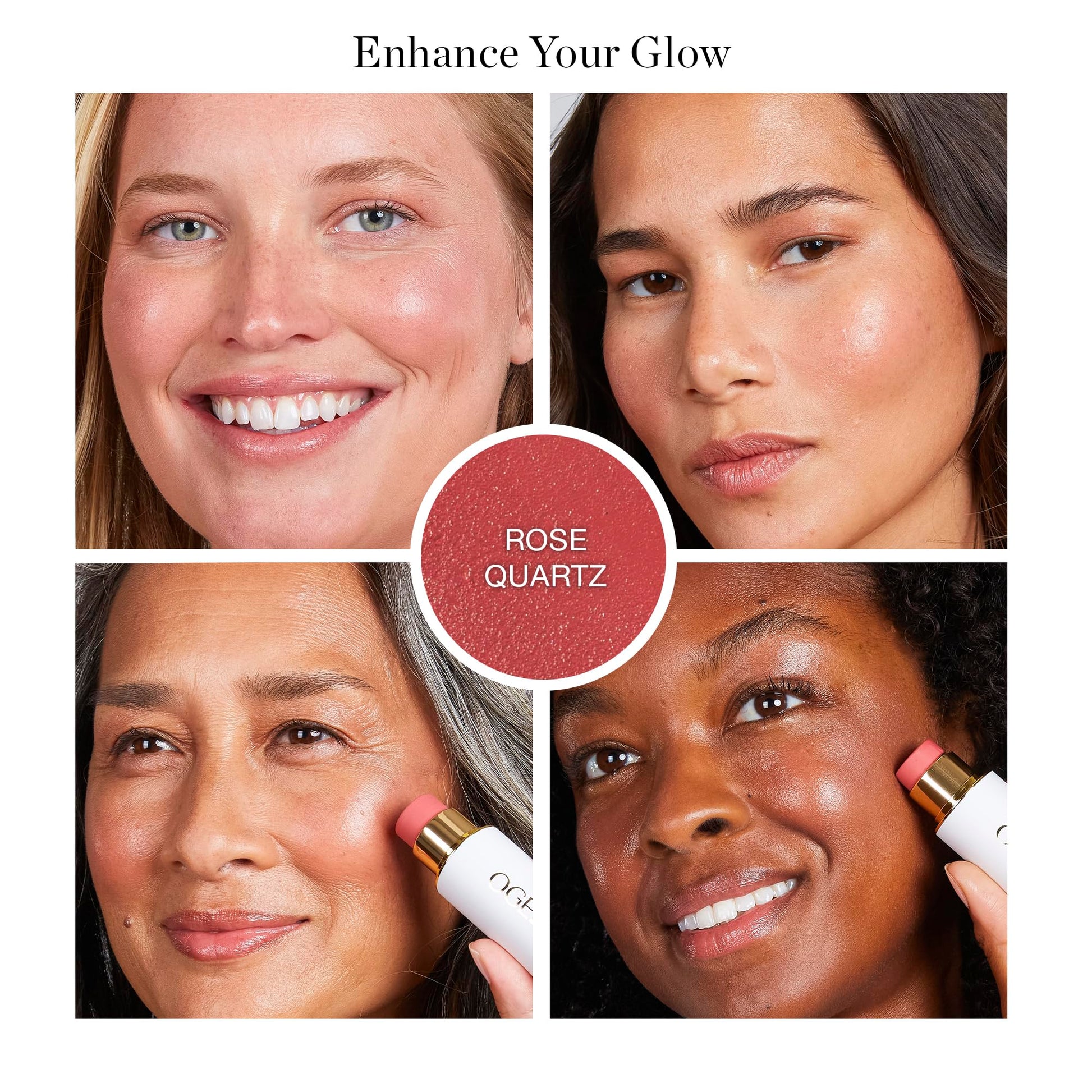 Ogee Sculpted Face Stick (ROSE QUARTZ - ROSE BLUSH) Certified Organic Blush Stick - Multi-Use Cream Blush Stick for Cheeks, Lips & Face Ogee Au supplements