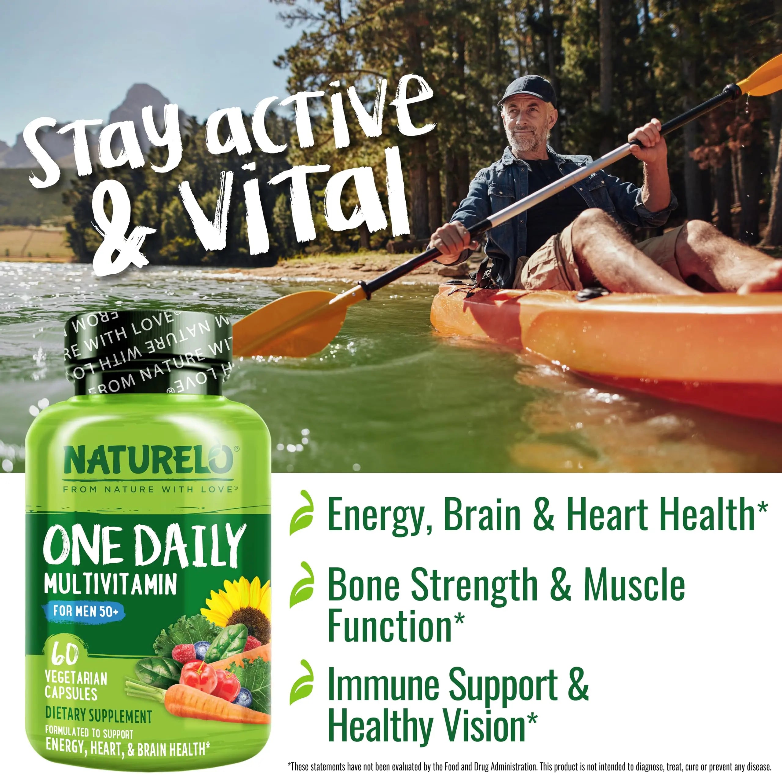 NATURELO Mens Multivitamins for Men 50+ - One Daily Multivitamin for Men with Vitamins, Minerals & Organic Whole Foods NATURELO Au supplements
