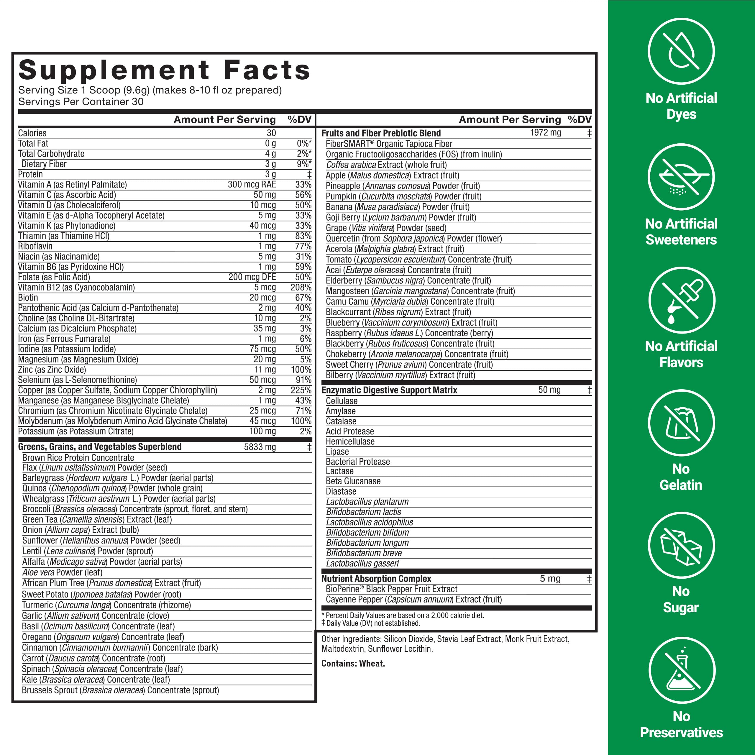 Force Factor Smarter Greens Daily Wellness Powder 2-Pack to Support Energy, Immunity & Digestion, Superfood Greens Powder with Vitamins, Minerals & Probiotics, Unflavored, 60 Servings Force Factor Au supplements