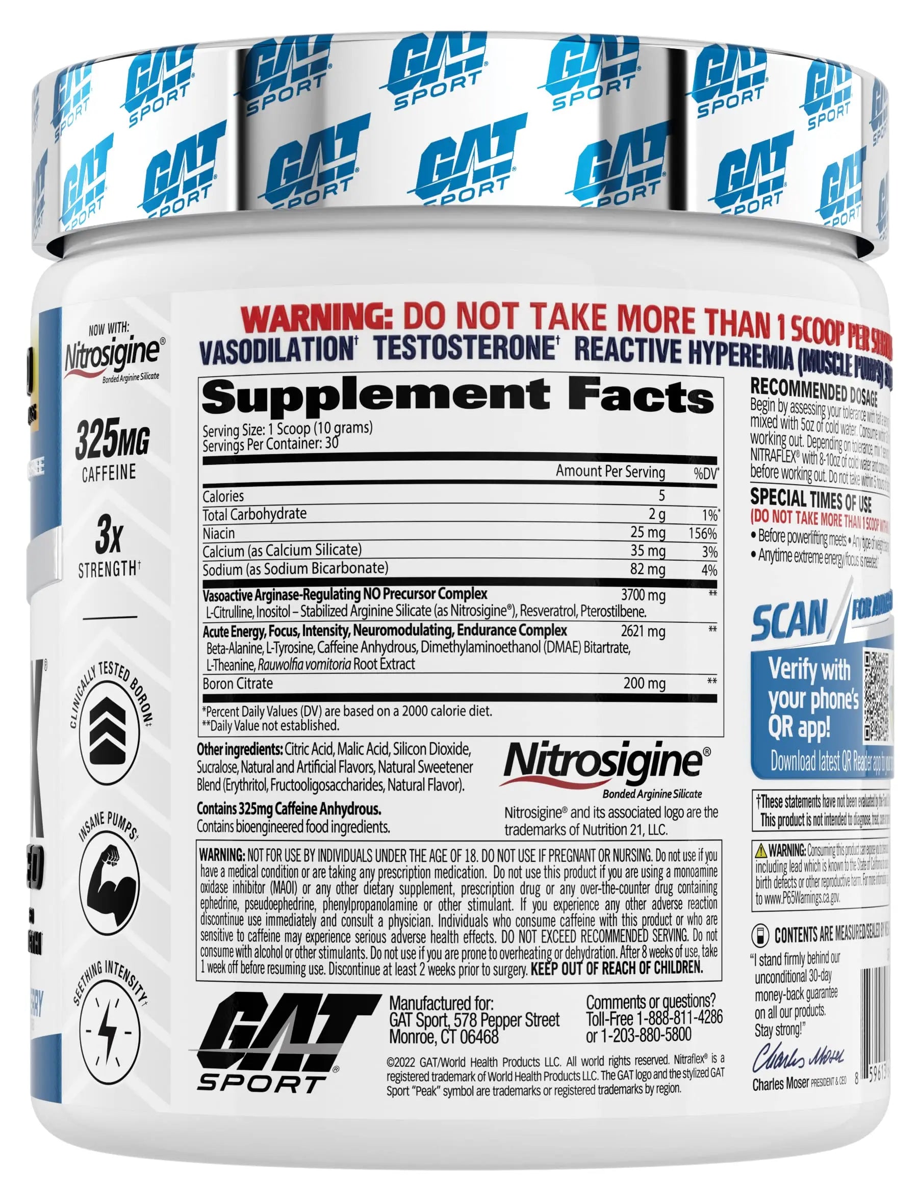 GAT SPORT Nitraflex Advanced Pre-Workout Powder, Increases Blood Flow GAT SPORT Au supplements