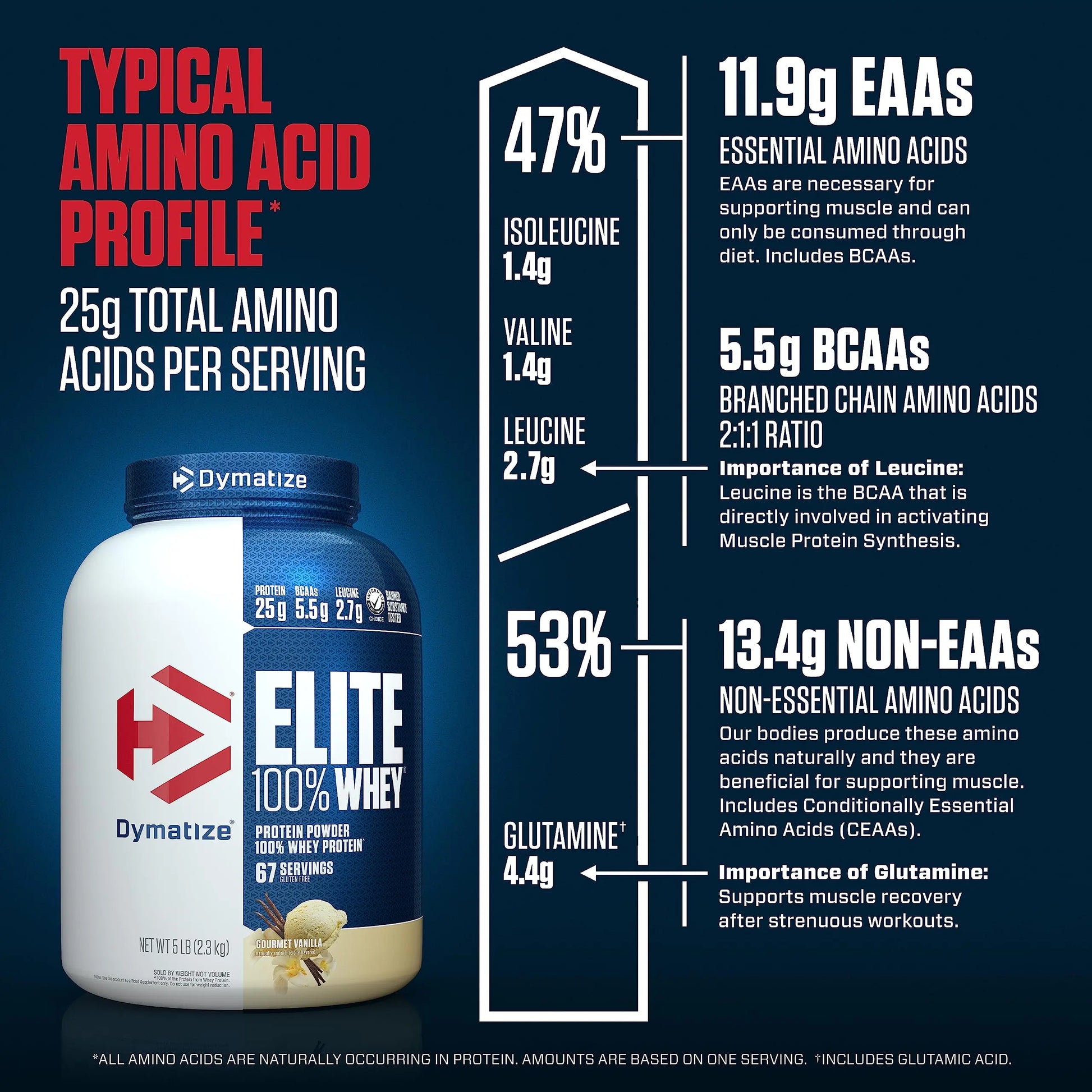 Dymatize Elite 100% Whey Protein Powder, 25g Protein, 5.5g BCAAs & 2.7g L-Leucine Dymatize Au supplements