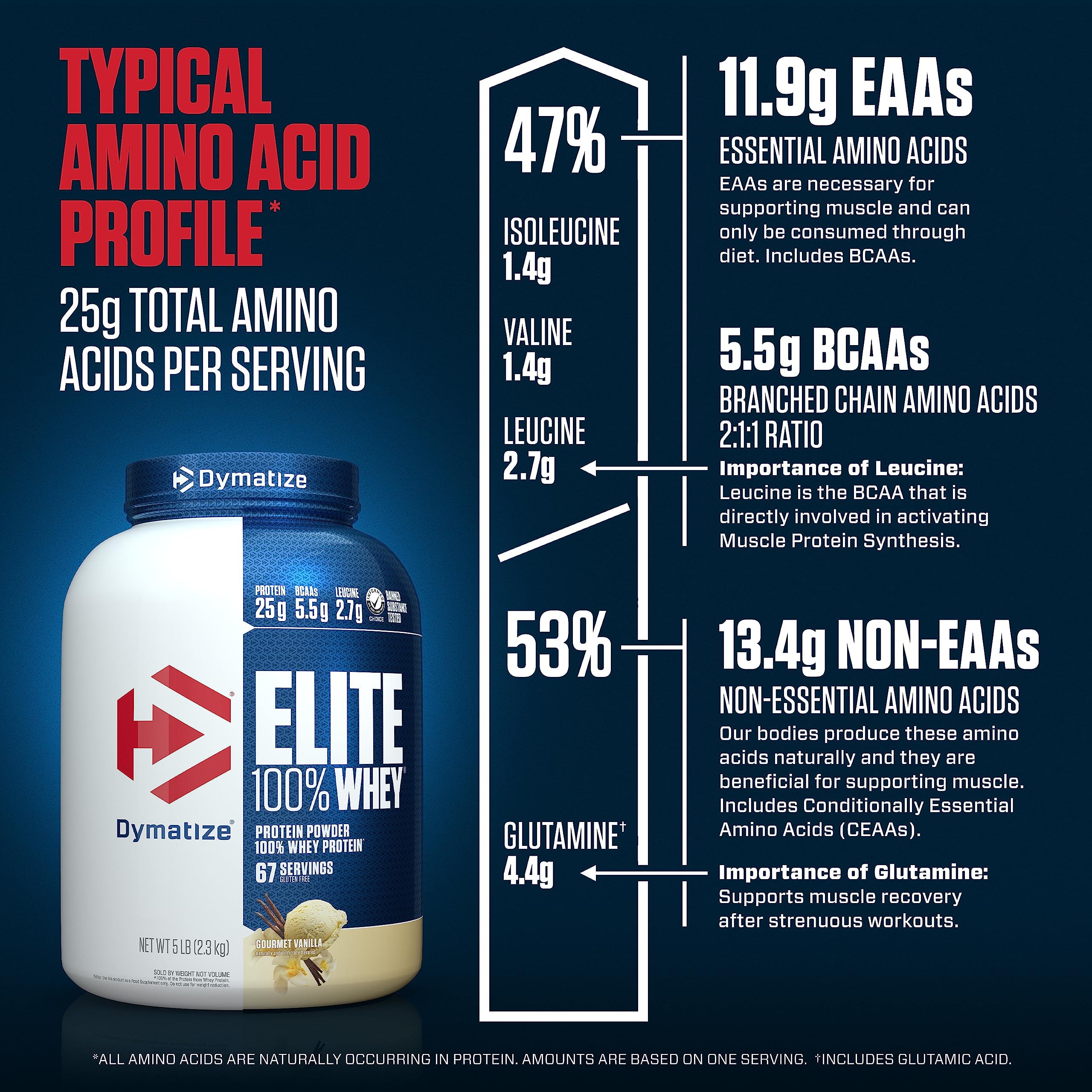 Dymatize Elite 100% Whey Protein Powder, 25g Protein, 5.5g BCAAs & 2.7g L-Leucine Dymatize Au supplements