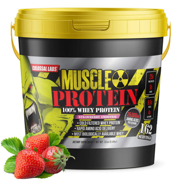 COLOSSAL LABS Muscle Protein Whey Powder [12 lbs/Pack of 1]-Strawberry Protein COLOSSAL LABS Au supplements