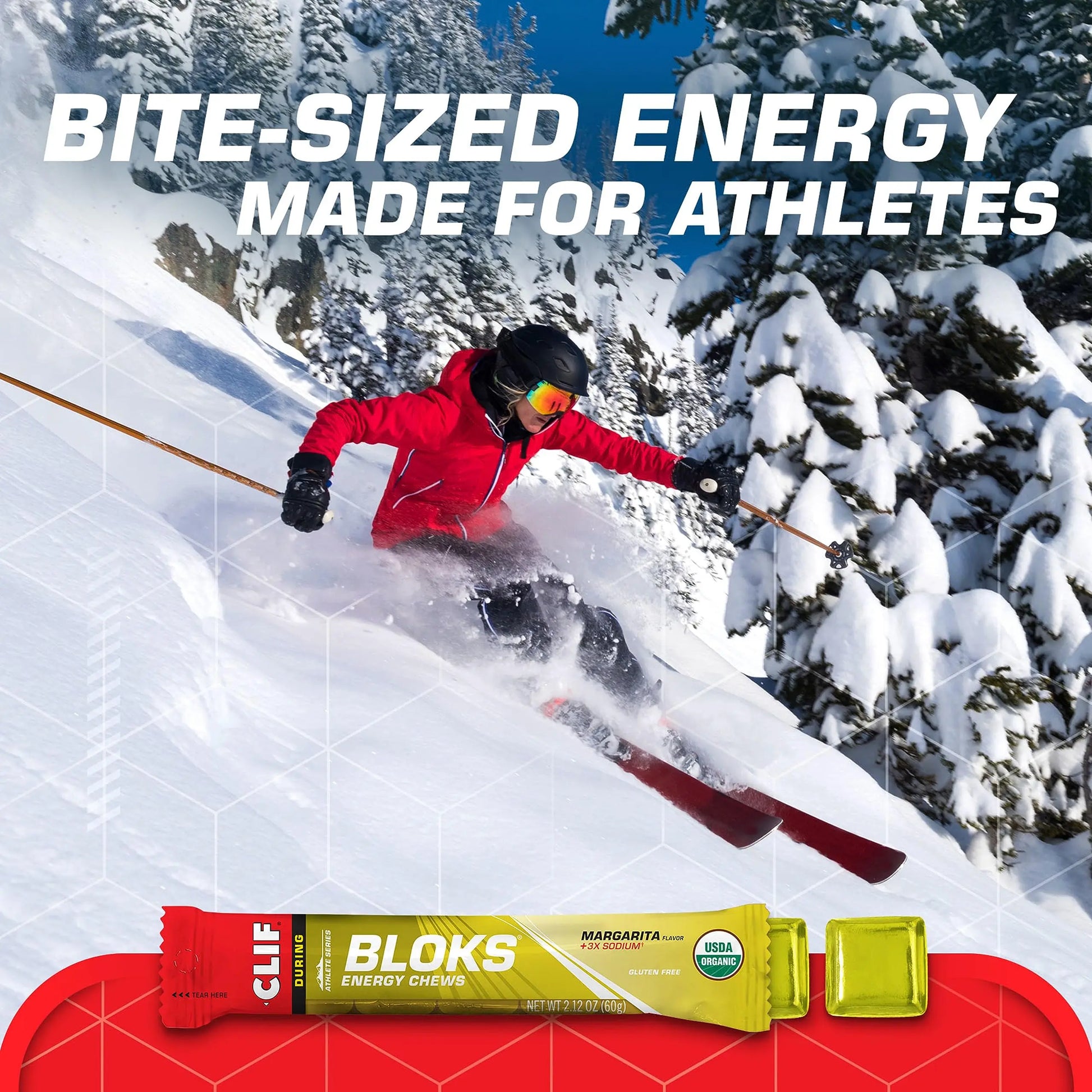 CLIF BLOKS - Margarita Flavor with 3X Sodium - Energy Chews - Non-GMO Clif Bar Au supplements
