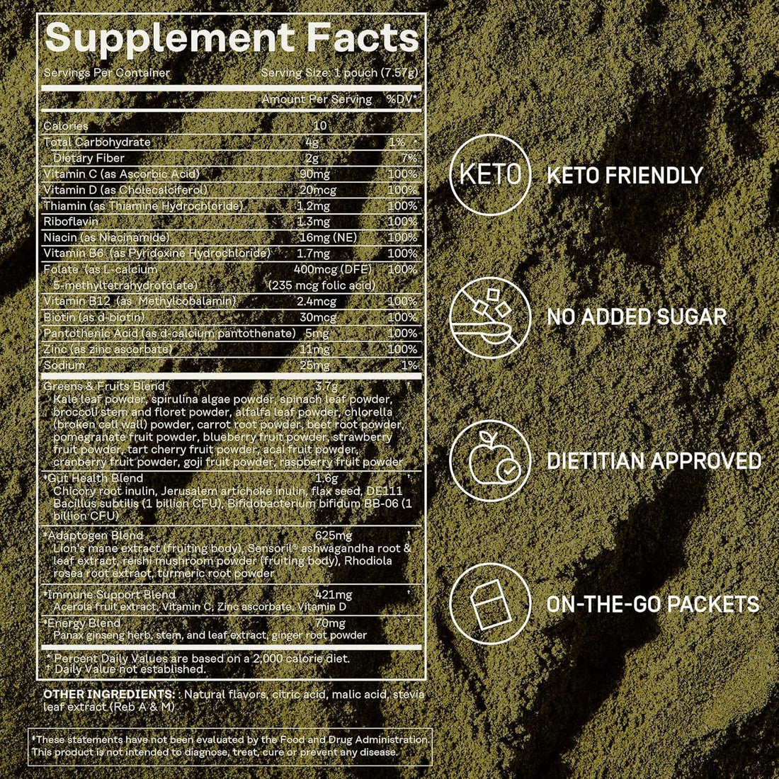 FACTOR FORM Daily Greens Superfood Powder | 5 Functional Blends for Gut Health, Energy & Immunity | Prebiotics, Probiotics, Adaptogens, B Vitamins (7 Servings, Individual Packets) FACTOR FORM Au supplements