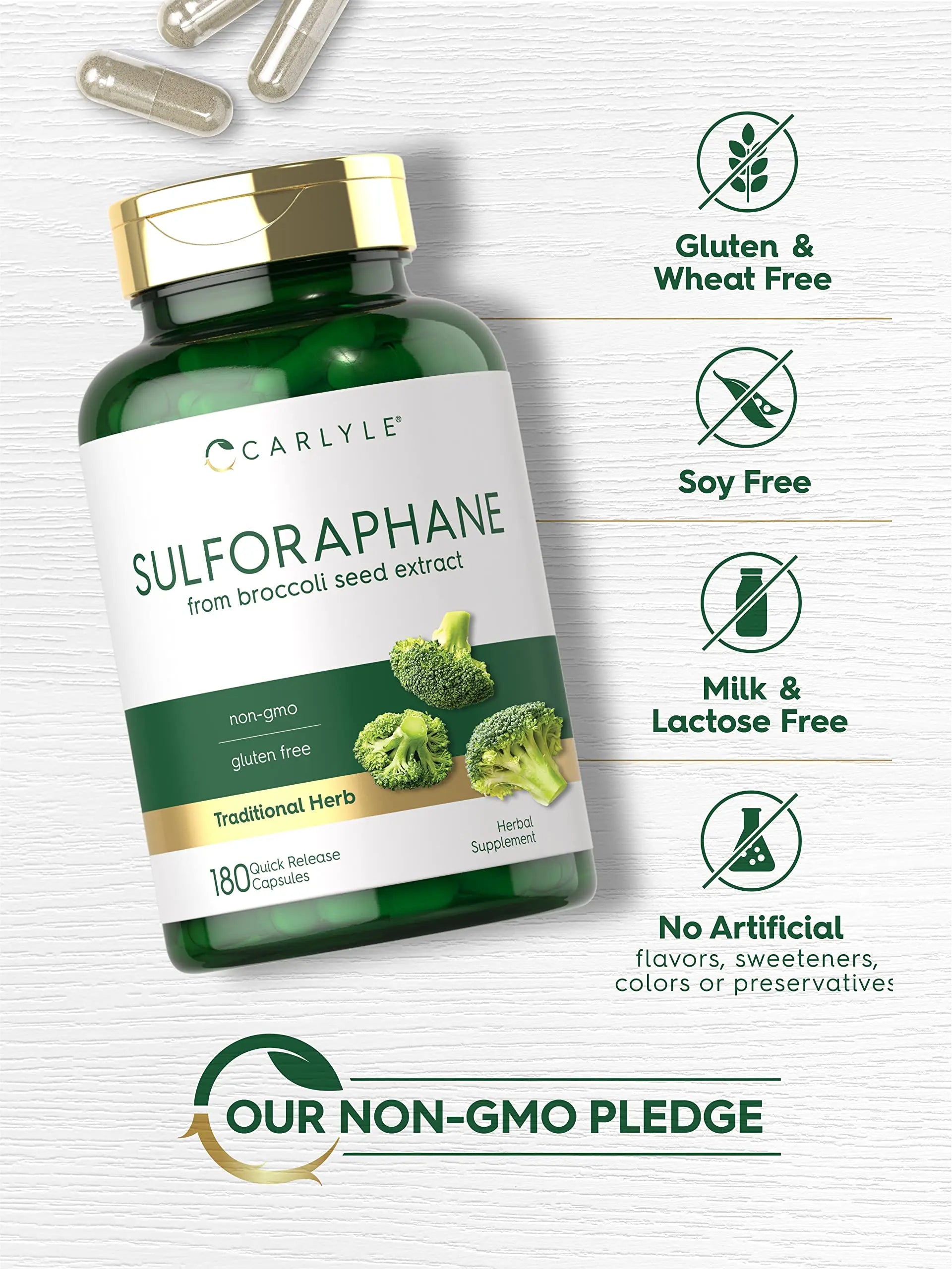 Carlyle Sulforaphane | from Broccoli Seed Extract | 180 Capsules | Traditional Herbal Carlyle Au supplements