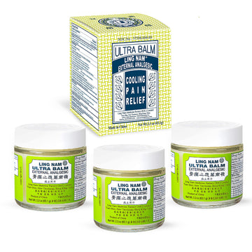 Ling Nam Ultra Balm External Analgesic, for Cooling Pain Relief Simple Backache Arthritis Strains Bruises Sprain, Muscle Pain, Muscle Soreness, 2.3oz (Pack of 3) Ling Nam Au supplements