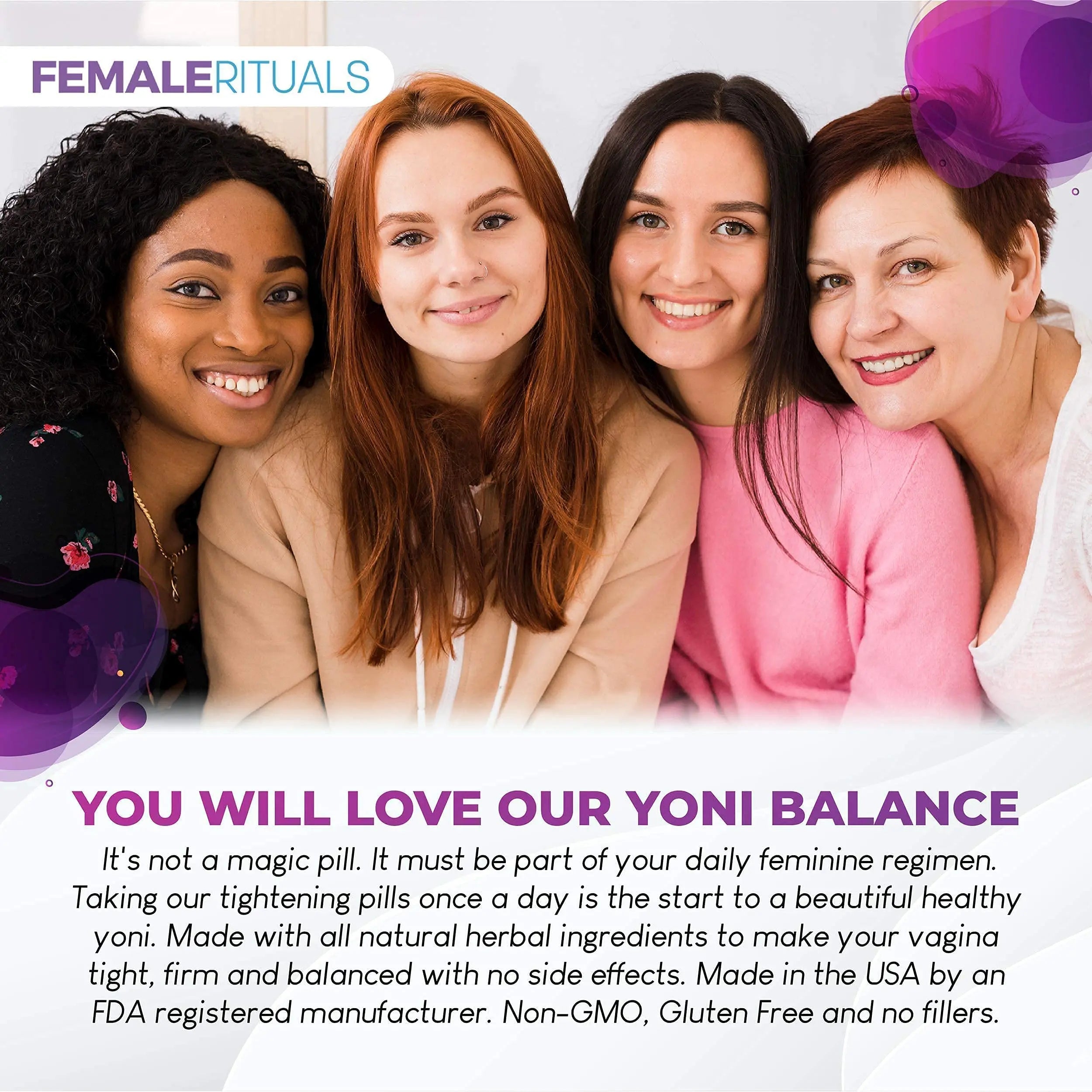 FEMALE RITUALS - Vaginal Moisturizer Boric Acid Suppositories for PH Balance - Bad Odors FEMALE RITUALS Au supplements