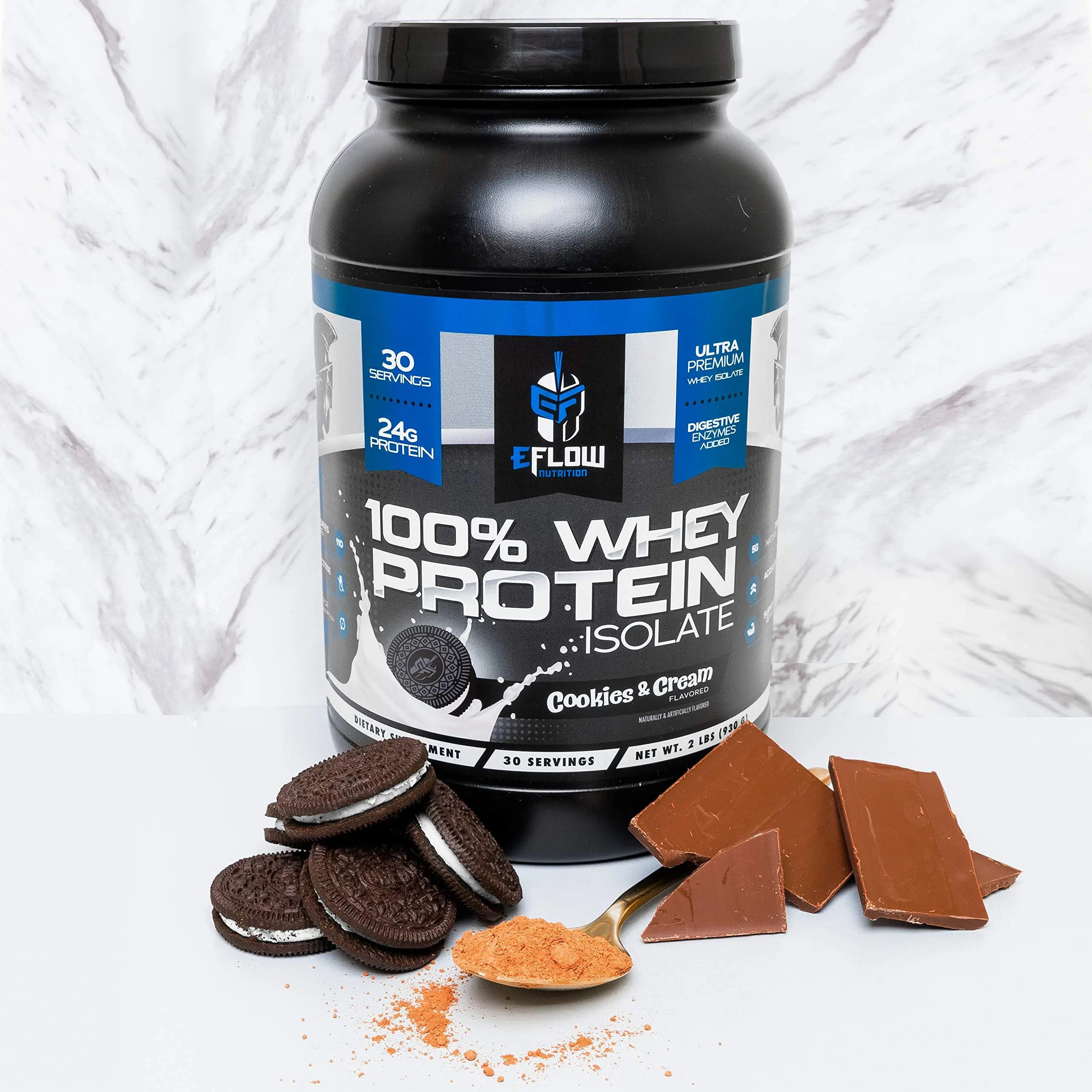 eFlow Nutrition 100% Whey Protein Isolate - Lactose-Free Digestive Enzymes Added eFlow Nutrition Au supplements