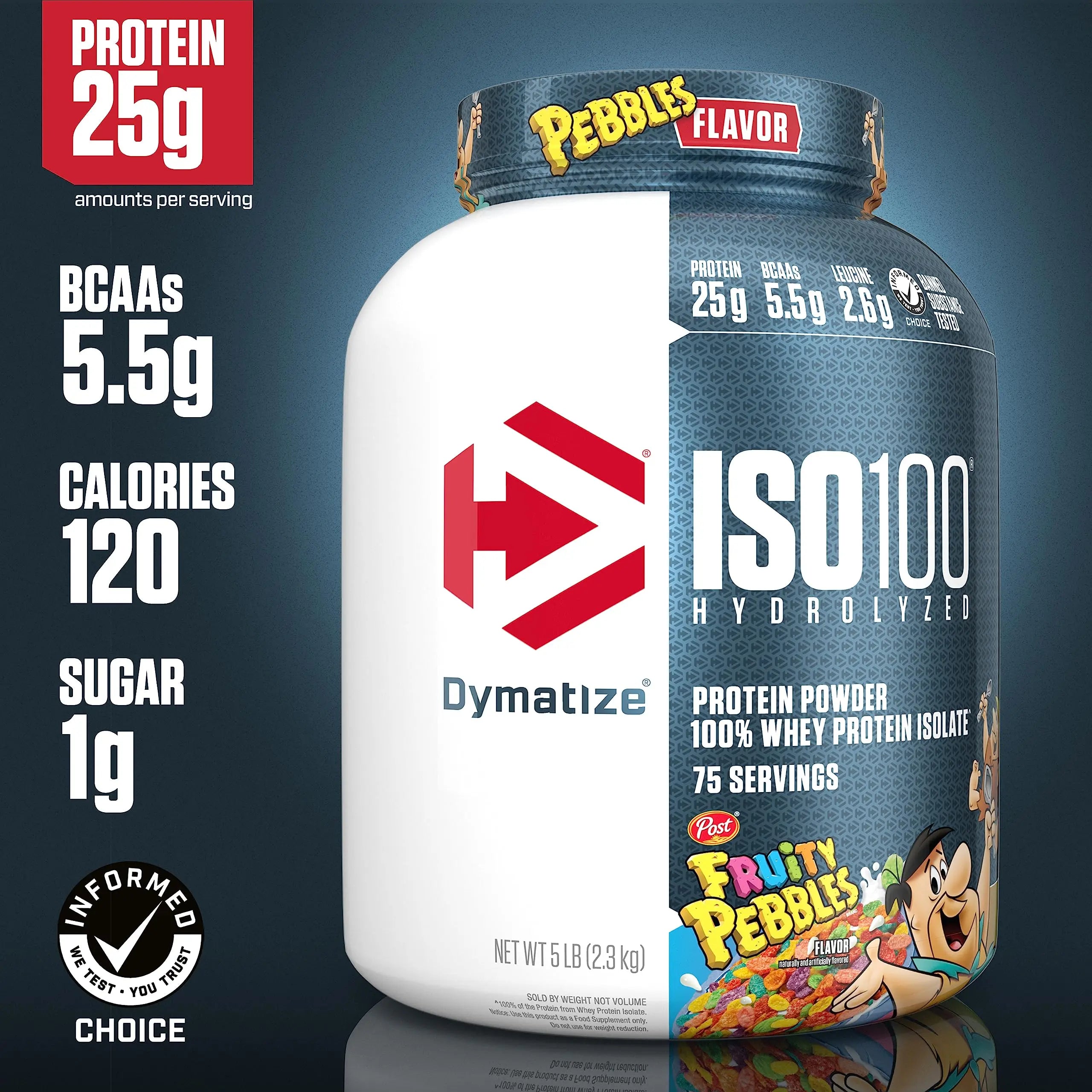 Dymatize ISO100 Hydrolyzed Protein Powder, 100% Whey Isolate, 25g of Protein, 5.5g Dymatize Au supplements