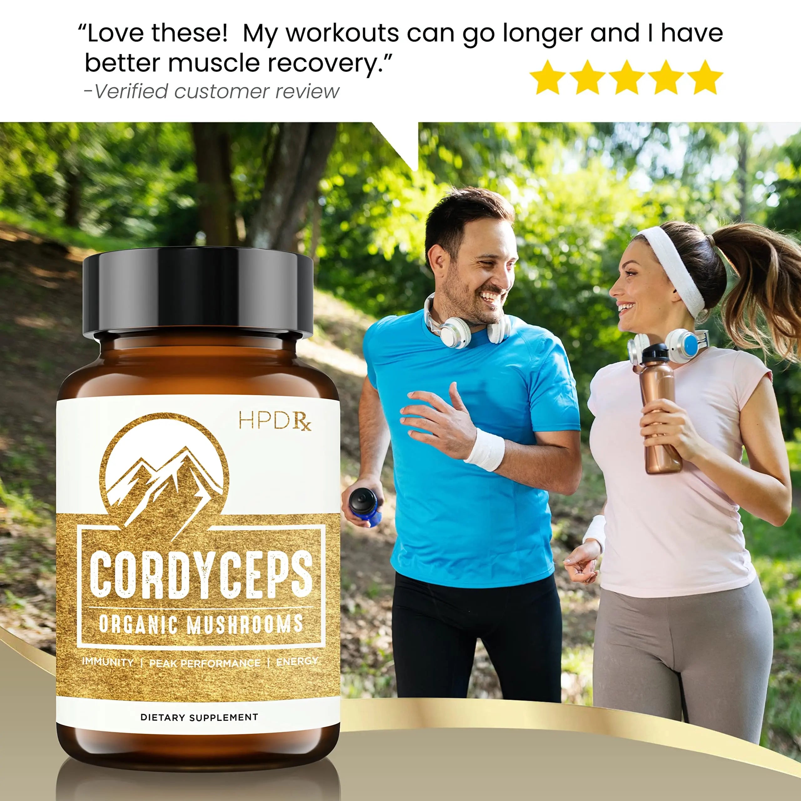 HPD Rx Premium Organic Cordyceps Mushroom Extract Performance , Pack of 2 HPD Rx Au supplements