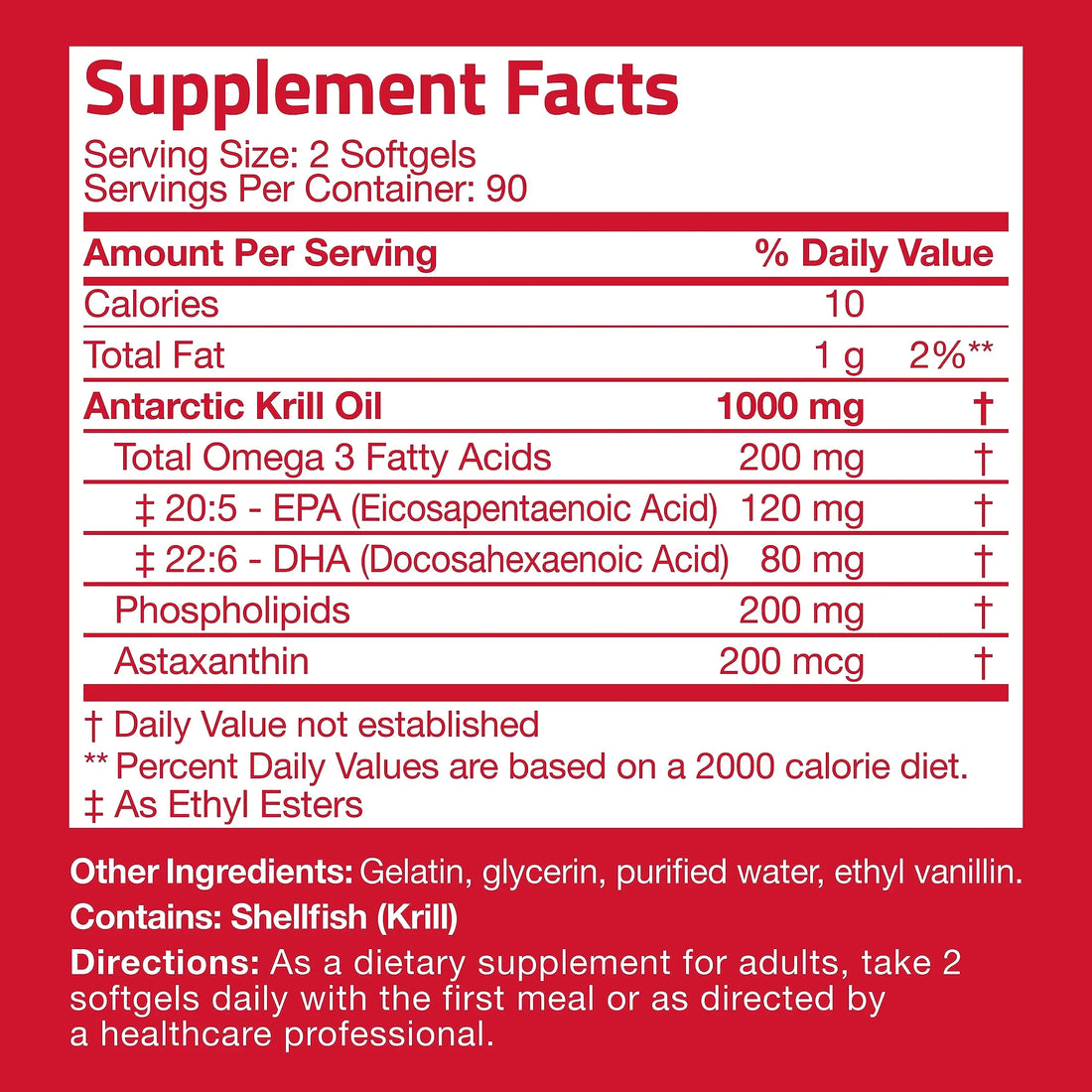 Bronson Antarctic Krill Oil 1000 mg with Omega-3s EPA, DHA, Astaxanthin and Phospholipid Bronson Au supplements