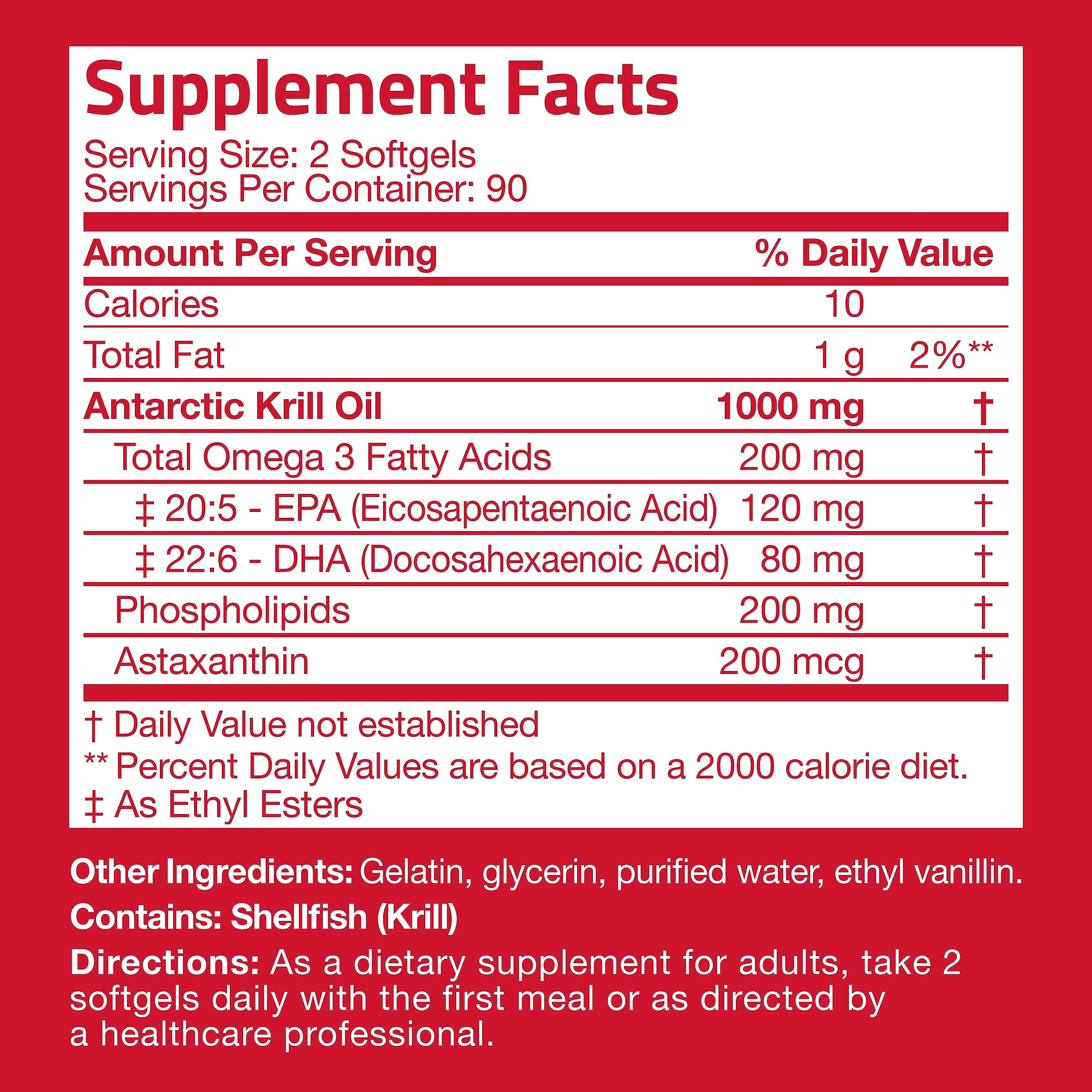 Bronson Antarctic Krill Oil 1000 mg with Omega-3s EPA, DHA, Astaxanthin and Phospholipid Bronson Au supplements