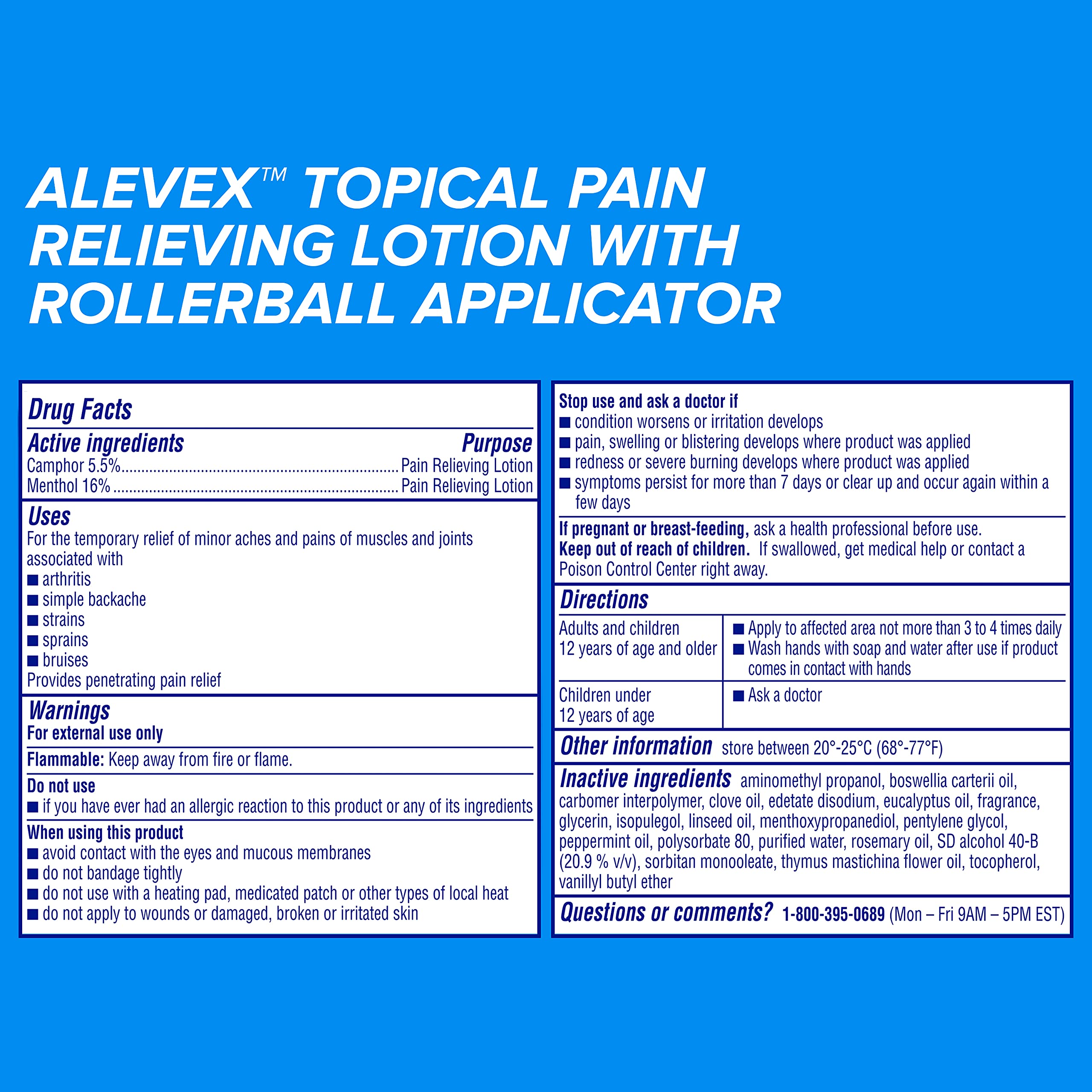 Aleve Pain Relieving Lotion with Rollerball 2.5 oz (Pack of 3) Aleve Au supplements