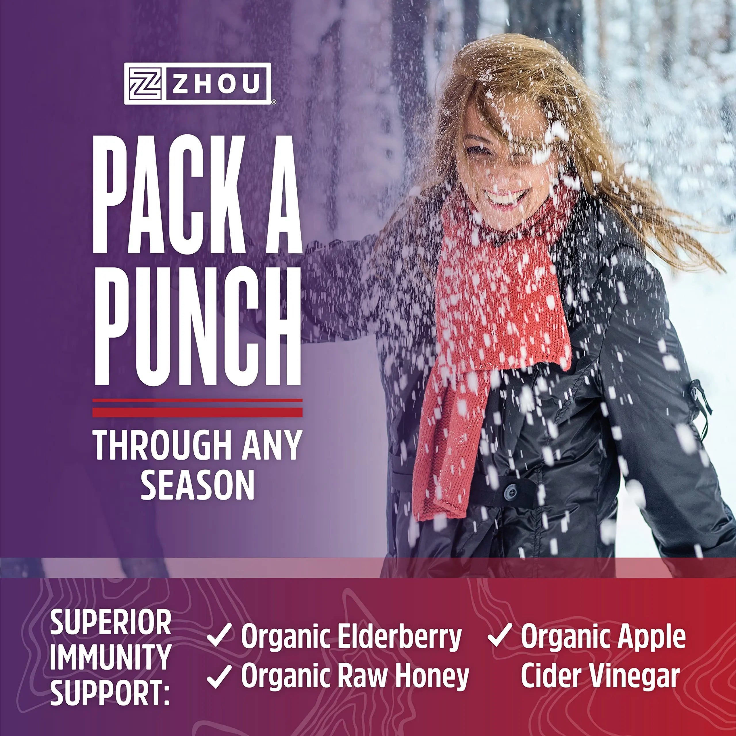 Zhou Nutrition Elderberry Syrup, Immune System Booster with Organic Elderberry Syrup Zhou Nutrition Au supplements