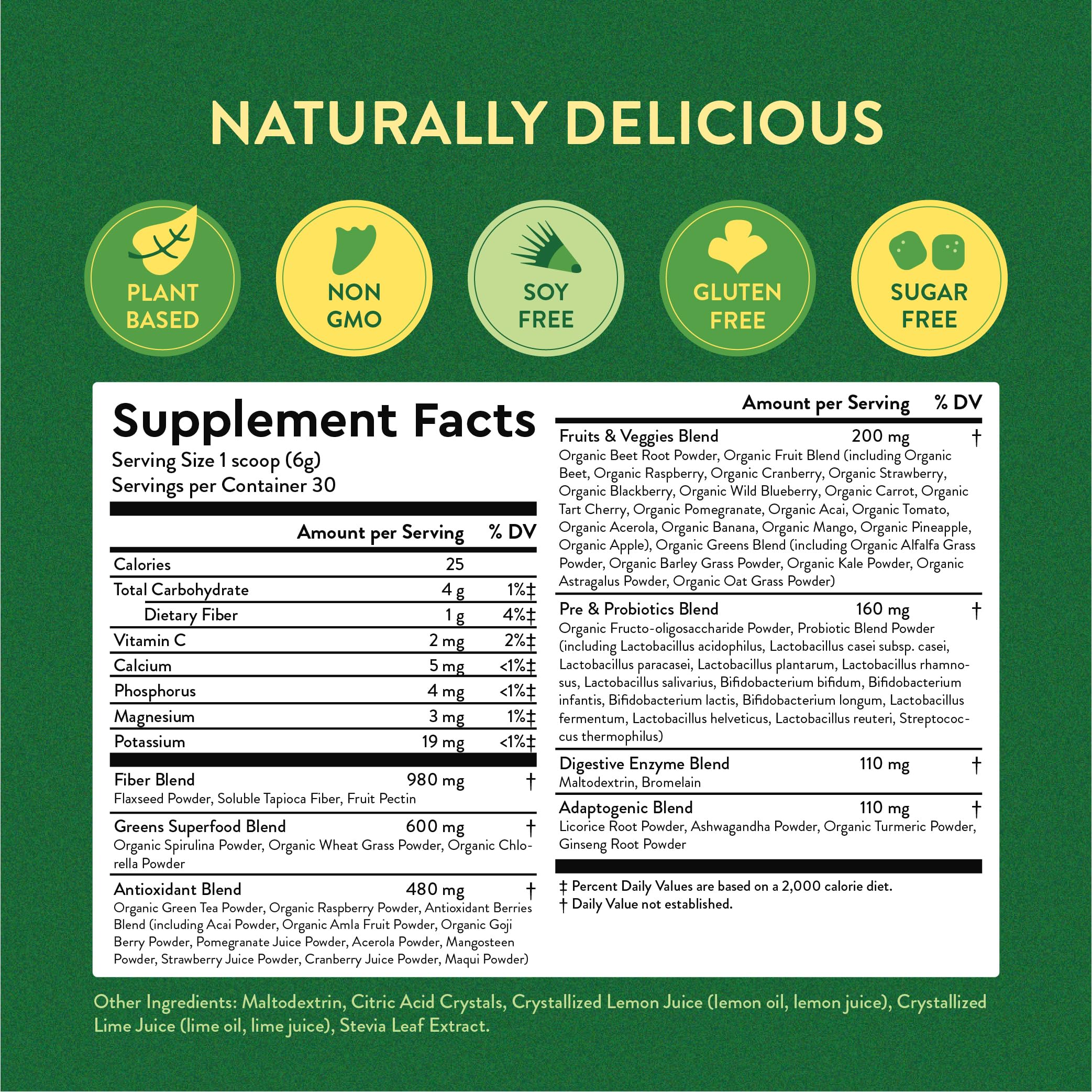 360 Nutrition Blends with Benefits Super Greens Powder w/Probiotics, Digestive Enzymes, Sugar & Gluten Free, Plant Based Superfood Drink Mix for Gut Health, Bloating, Immunity, Overall Health, 6.35 oz 360 Nutrition Au supplements