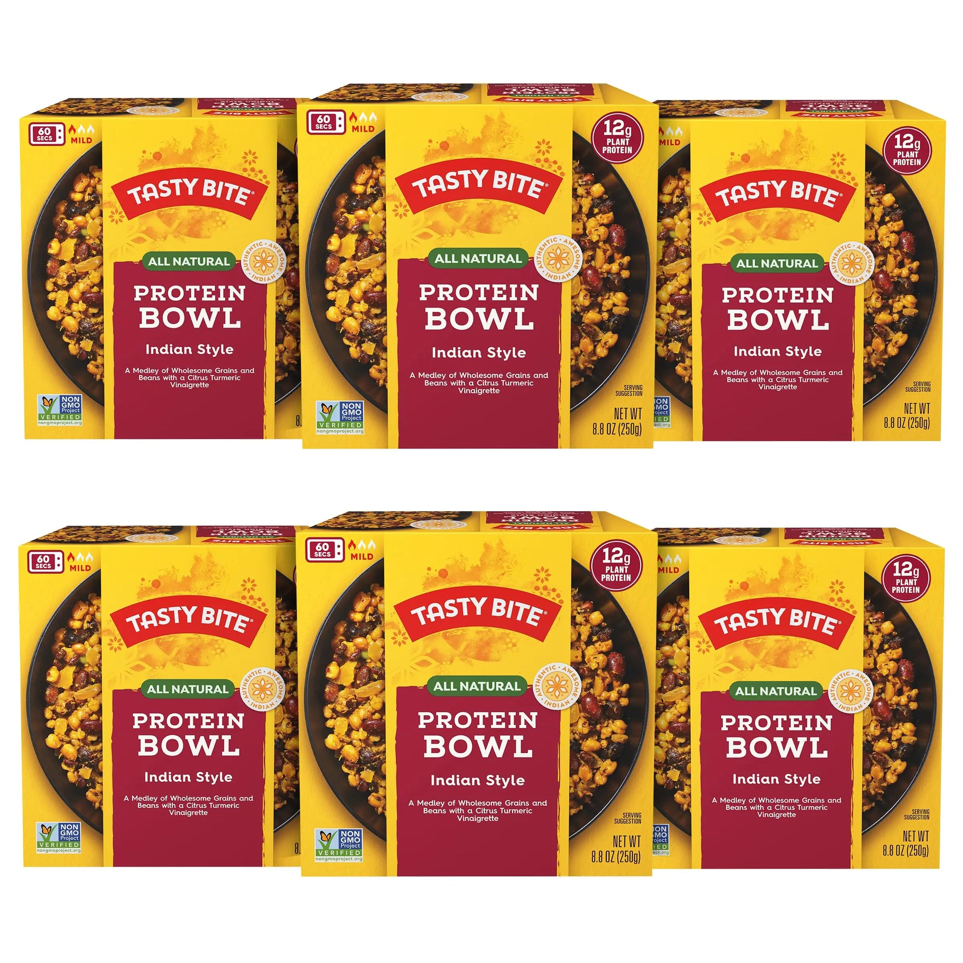 TASTY BITE Indian Protein Bowl, 8.8 Ounce, Pack of 6, Ready to Eat, Microwaveable TASTY BITE Au supplements