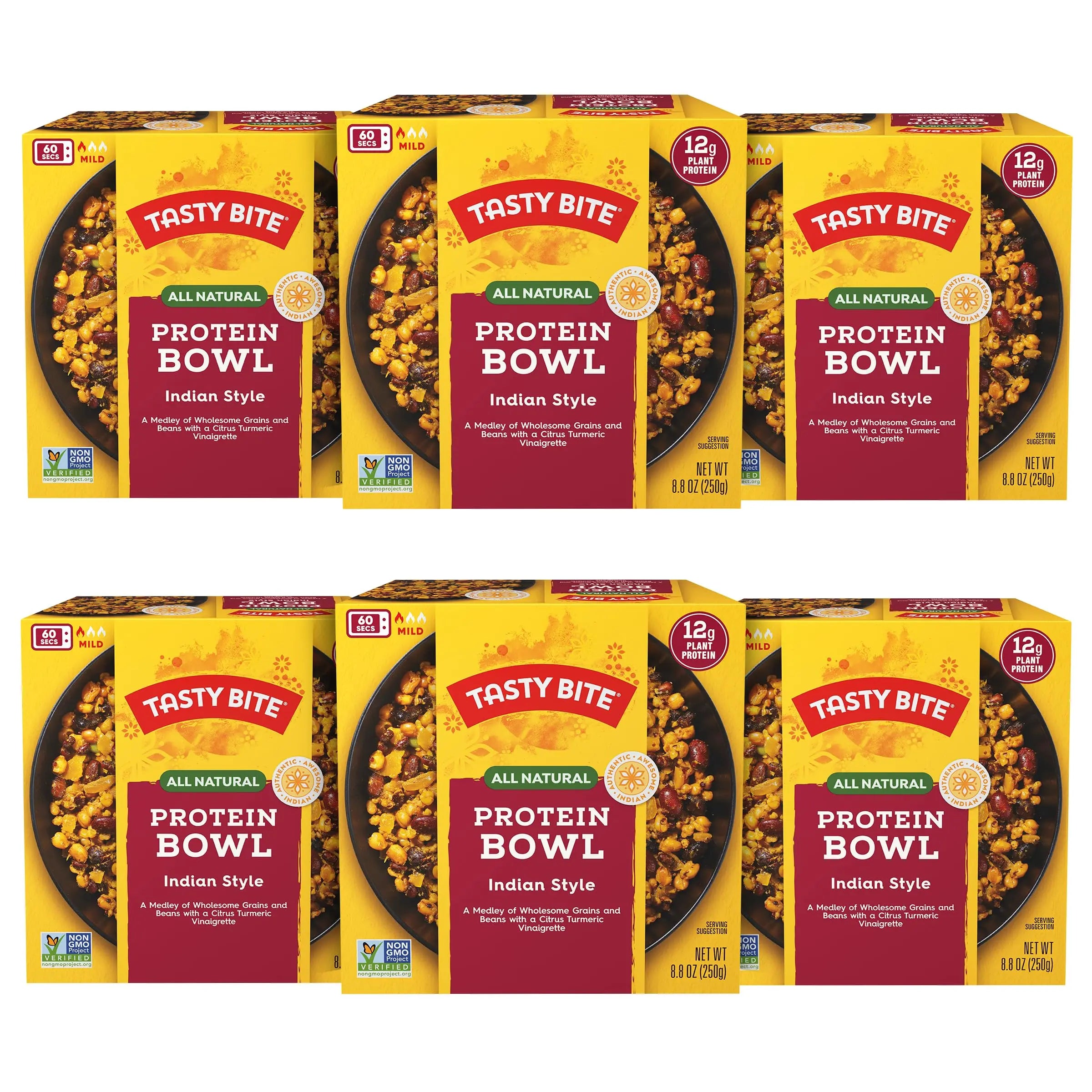 TASTY BITE Indian Protein Bowl, 8.8 Ounce, Pack of 6, Ready to Eat, Microwaveable TASTY BITE Au supplements