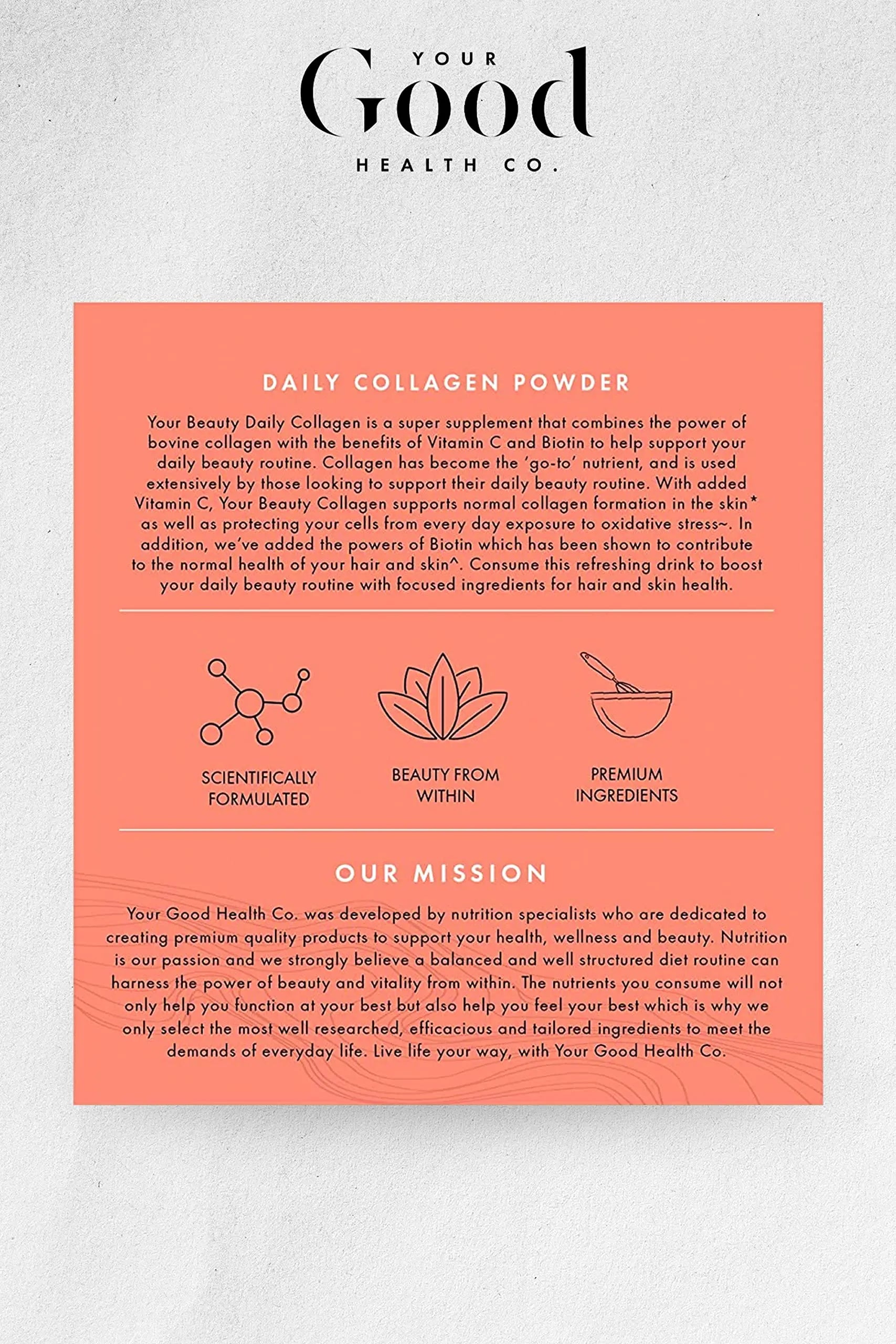 Your Good Health Co. – Your Beauty Premium Collagen Powder, Tropical | 150g Your Good Health Co. Au supplements