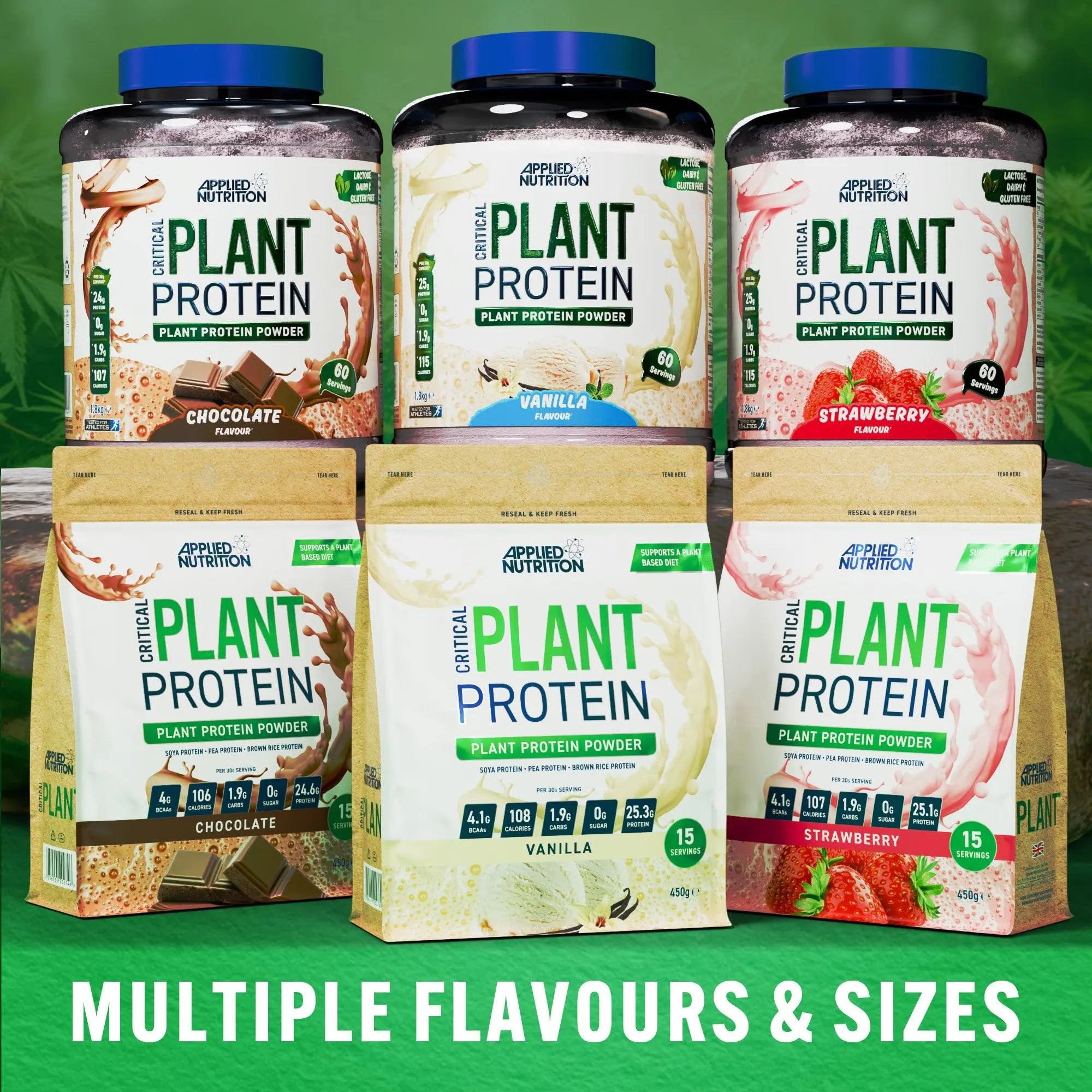 Applied Nutrition Plant Protein Powder – Critical Plant Vegan Protein Shake with SOYA Applied Nutrition Au supplements