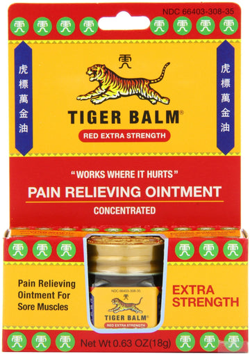 Tiger Balm Pain Relieving Ointment, Extra Strength, 0.63 Ounces (Pack of 3) Tiger Balm Au supplements