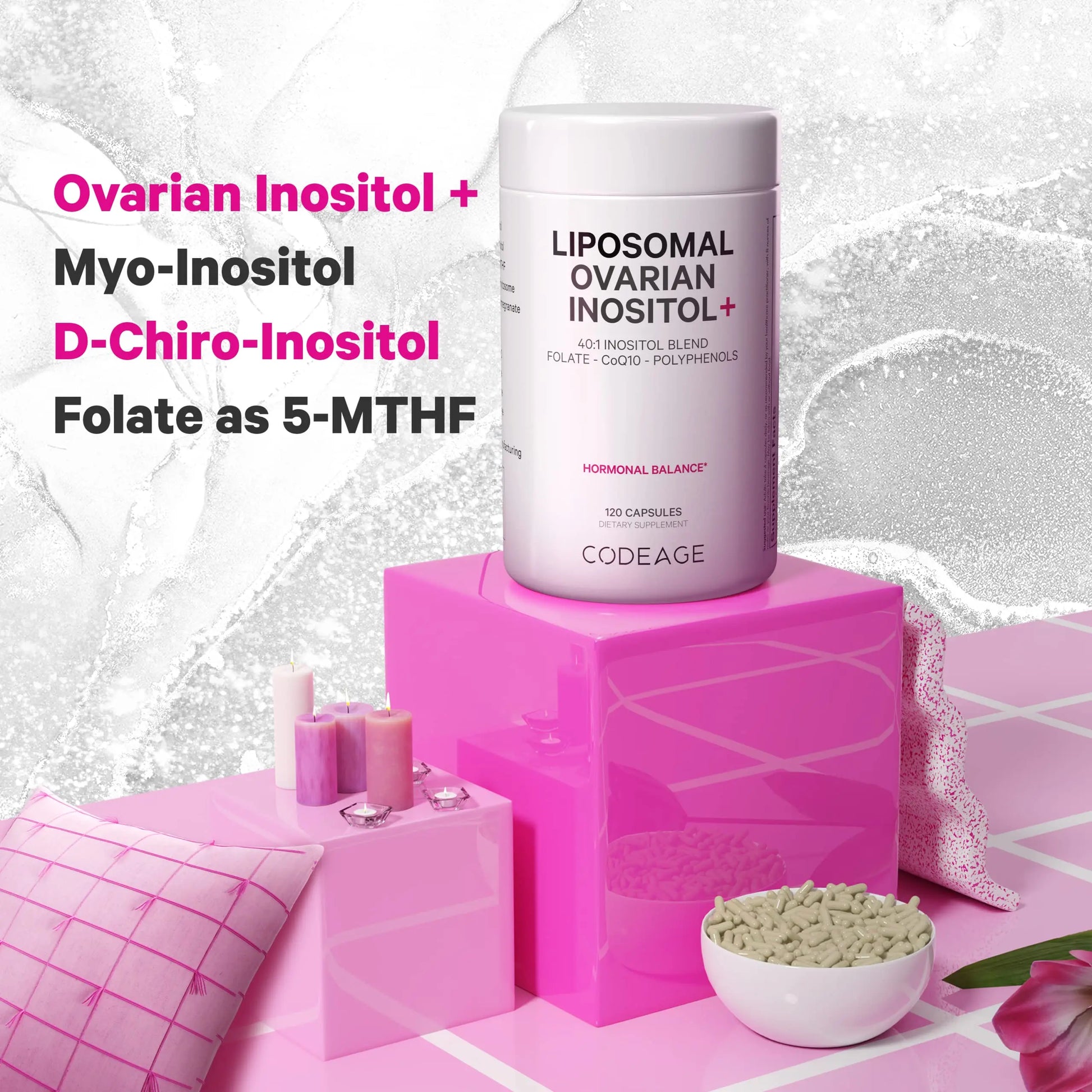 Codeage Liposomal Ovarian Inositol + Supplement - Myo-Inositol, D-Chiro-Inositol Codeage Au supplements
