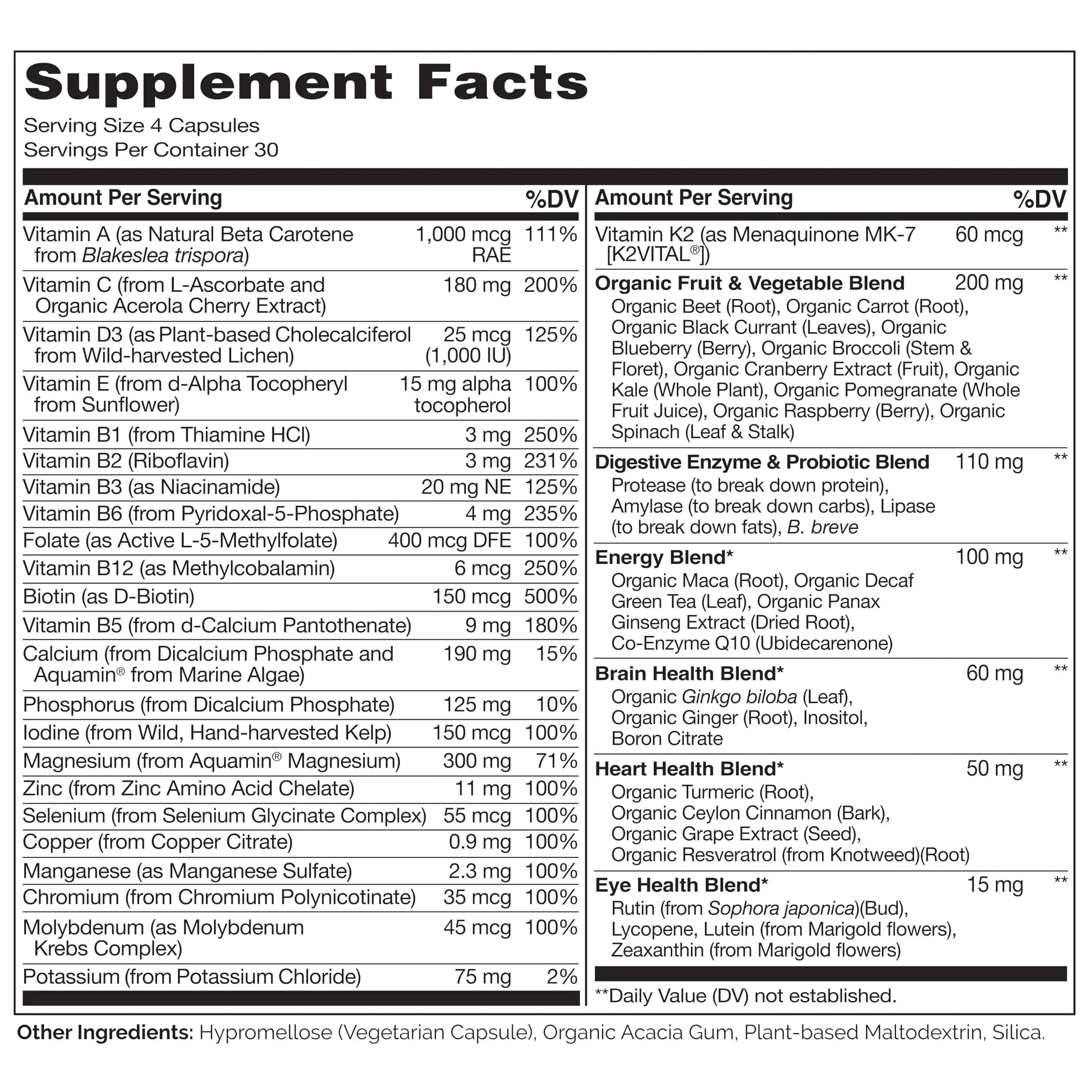 NATURELO Mens Multivitamins - Whole Food Multivitamin for Men with Vitamins, Minerals - 120 Vegetarian Capsules for Energy, Brain, Heart, Eye Health* NATURELO Au supplements