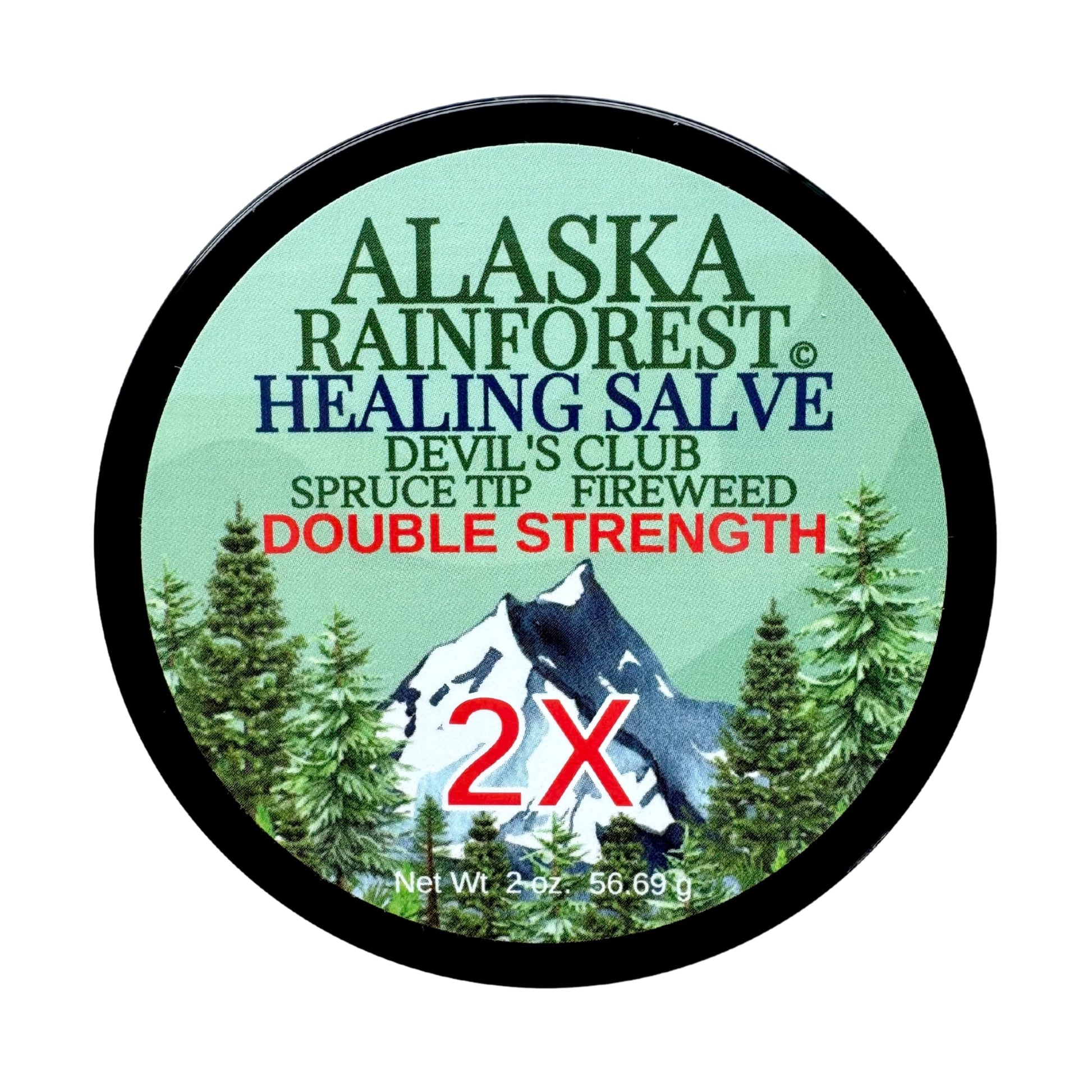 Snowy Summit Alaska Rainforest 2X Salve - Salve for Dry Skin & Joint Relief - Natural Super Salve for Soothing Skin with Gentle Aroma - Body & Hand Salve - Muscle Rub with Alaskan Devil’s Club Oil Snowy Summit Au supplements