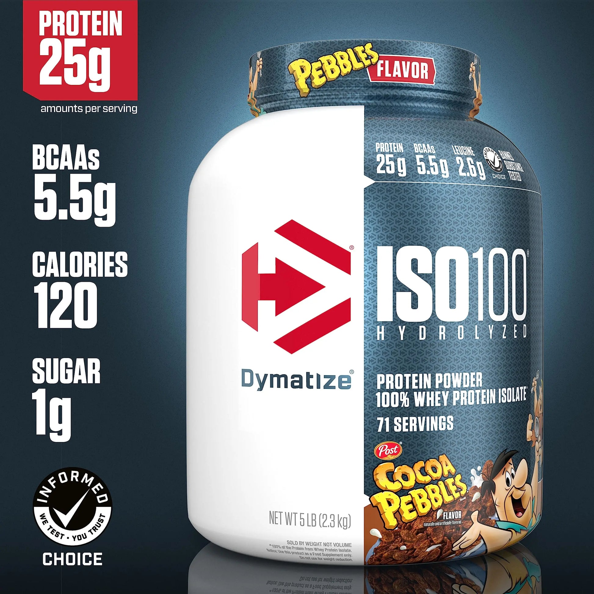 Dymatize ISO100 Hydrolyzed Protein Powder, 100% Whey Isolate, 25g of Protein, 5.5g Dymatize Au supplements