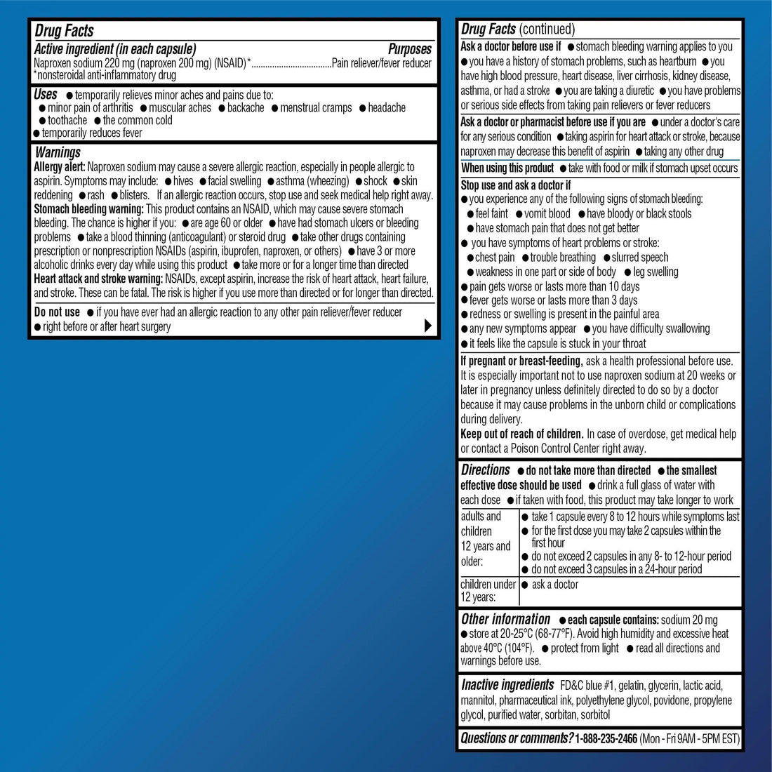 Amazon Basic Care Naproxen Sodium 220 mg Liquid Gels, Pain Reliever/Fever Reducer (NSAID), Headache, Backache, Menstrual Pain, Arthritis Pain, 12-Hour Relief, 180 Count (previously A+ health) Amazon Basic Care Au supplements