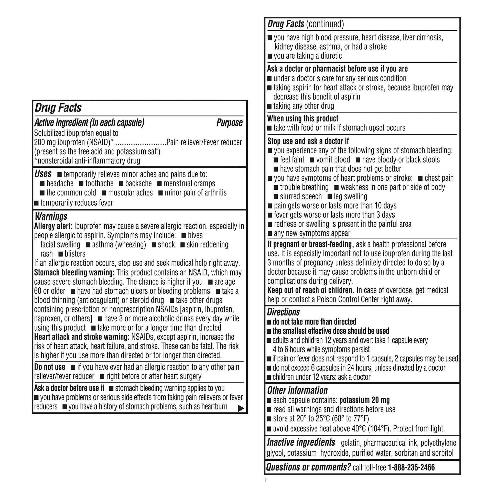 A+Health Dye-Free Ibuprofen 200 Mg Mini Softgels, Pain Reliever/Fever Reducer (NSAID), 180 Count A+Health Au supplements
