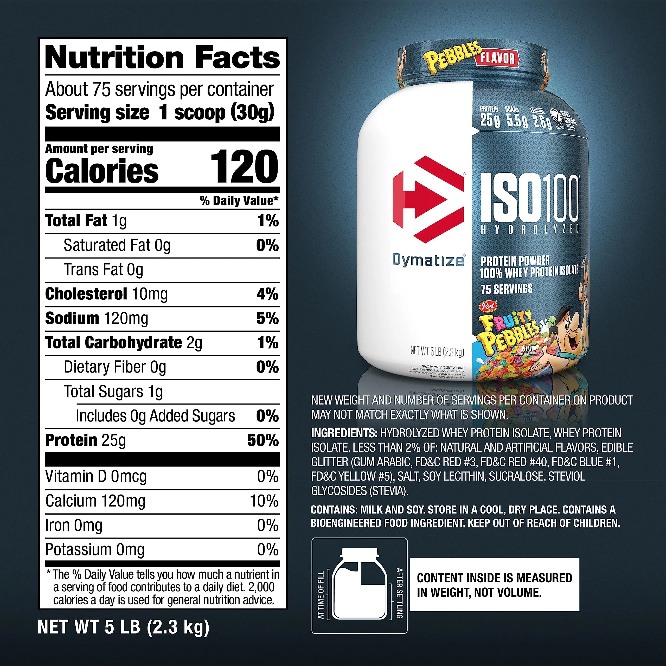 Dymatize ISO100 Hydrolyzed Protein Powder, 100% Whey Isolate, 25g of Protein, 5.5g Dymatize Au supplements
