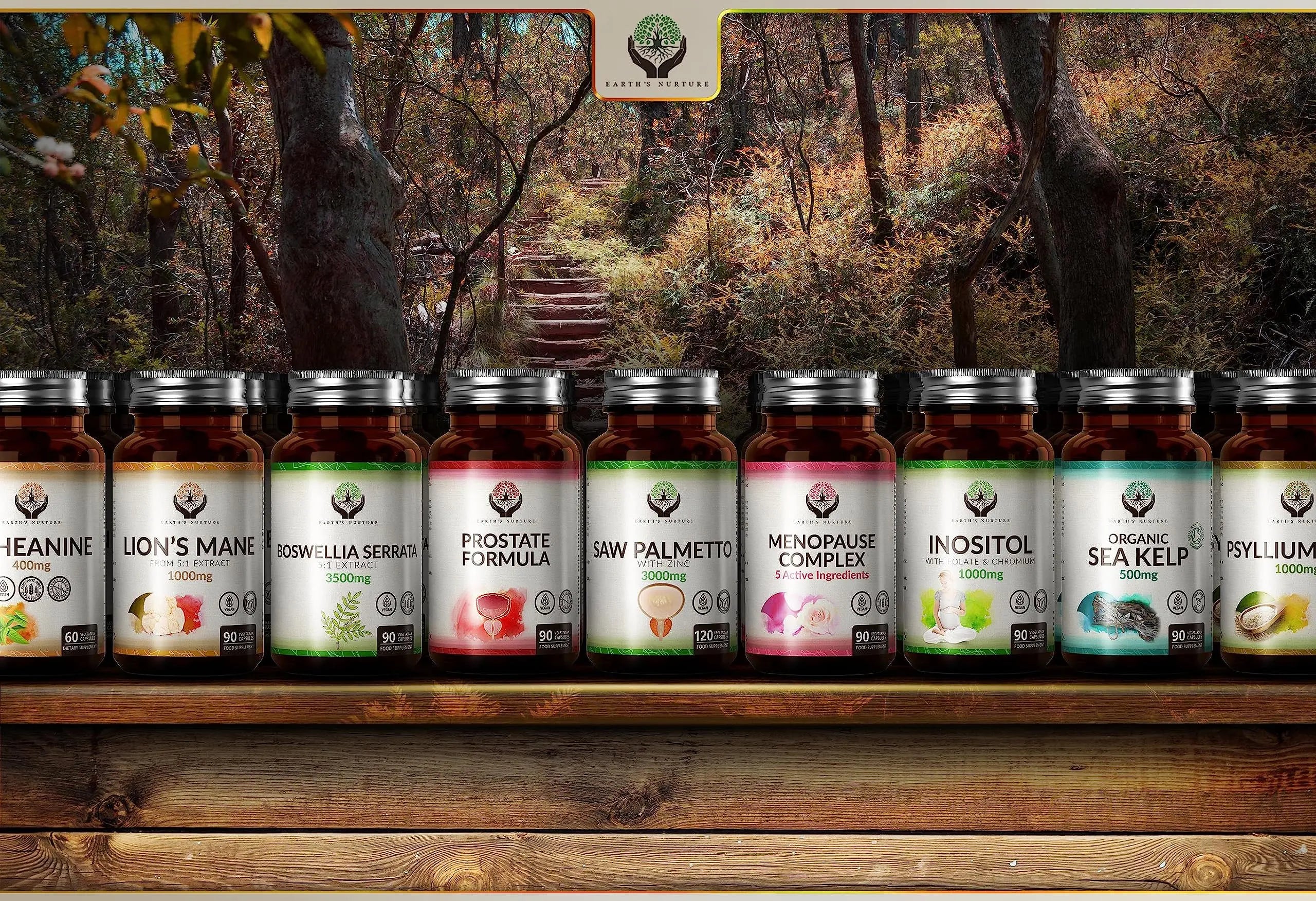 EN Myo-Inositol Chromium & Folate Blend | 1000mg Myo Inositol Per Serving | 180 Vegan Earth's Nurture Au supplements
