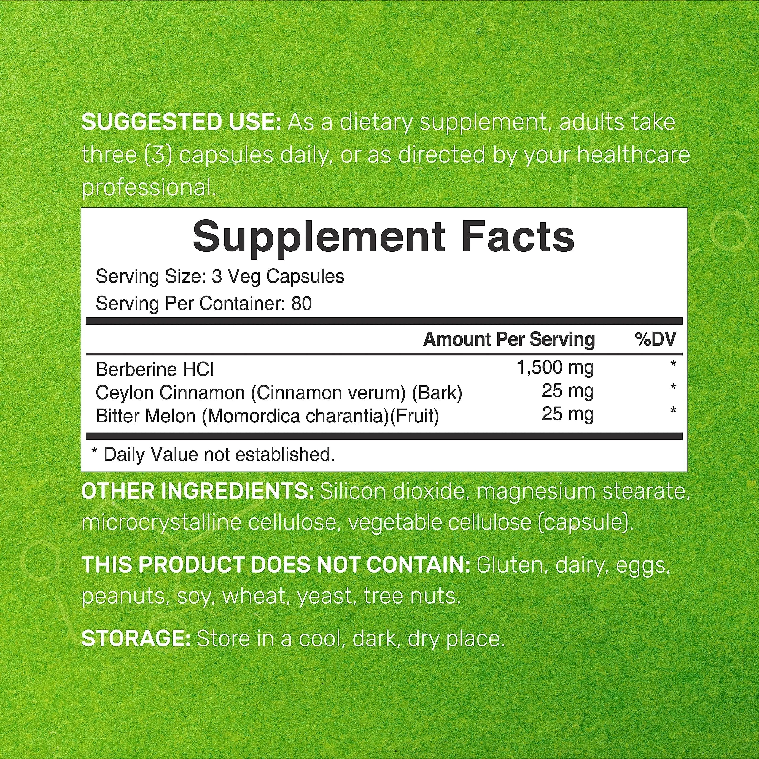 Berberine Supplement 500mg Per Capsule (1500mg Per Serving) | 240 Veggie Capsules DEAL SUPPLEMENT Au supplements
