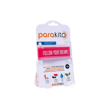 Parakito pink "Follow your dreams" rechargeable mosquito repellent bracelet PARAKITO Au supplements