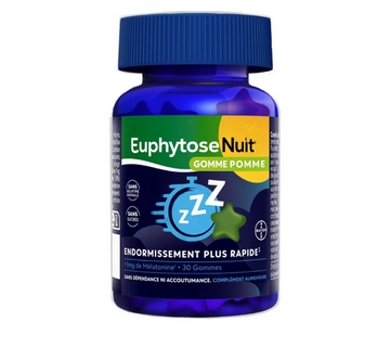 EuphytoseNuit : Natural Sleep Aid with Melatonin 30 Apple Gummies